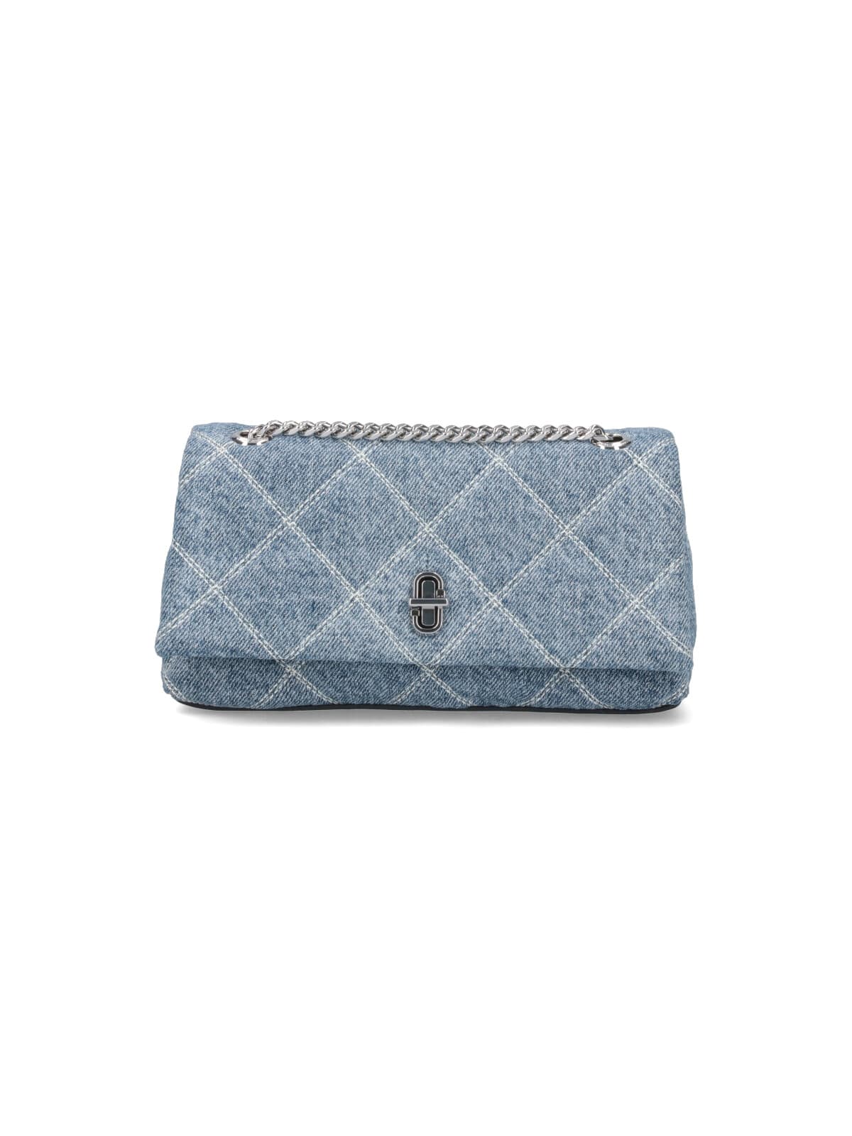 Marc Jacobs The Quilted Dual Chain Denim Crossbody Bag