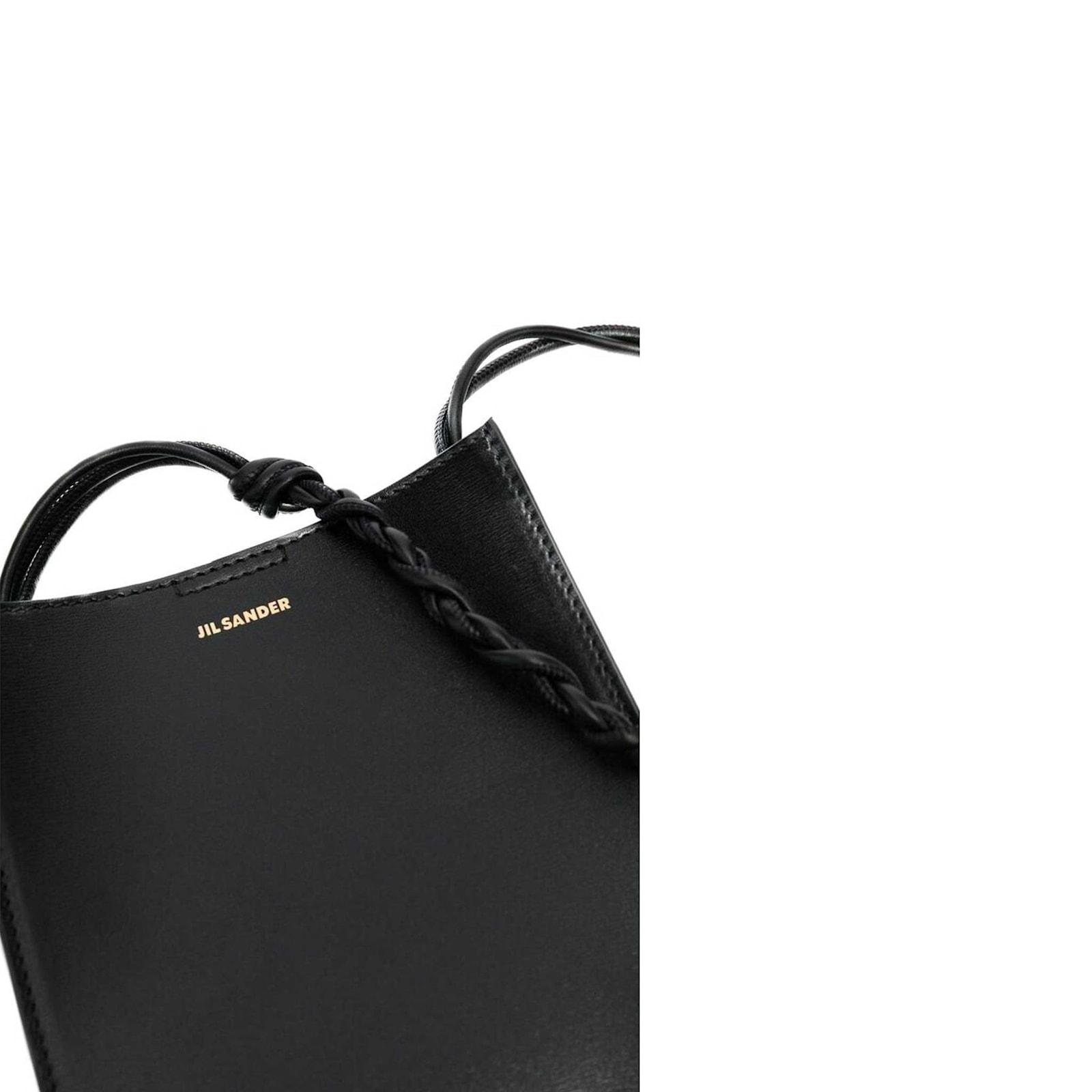 Shop Jil Sander Leather Shoulder Bag In Black