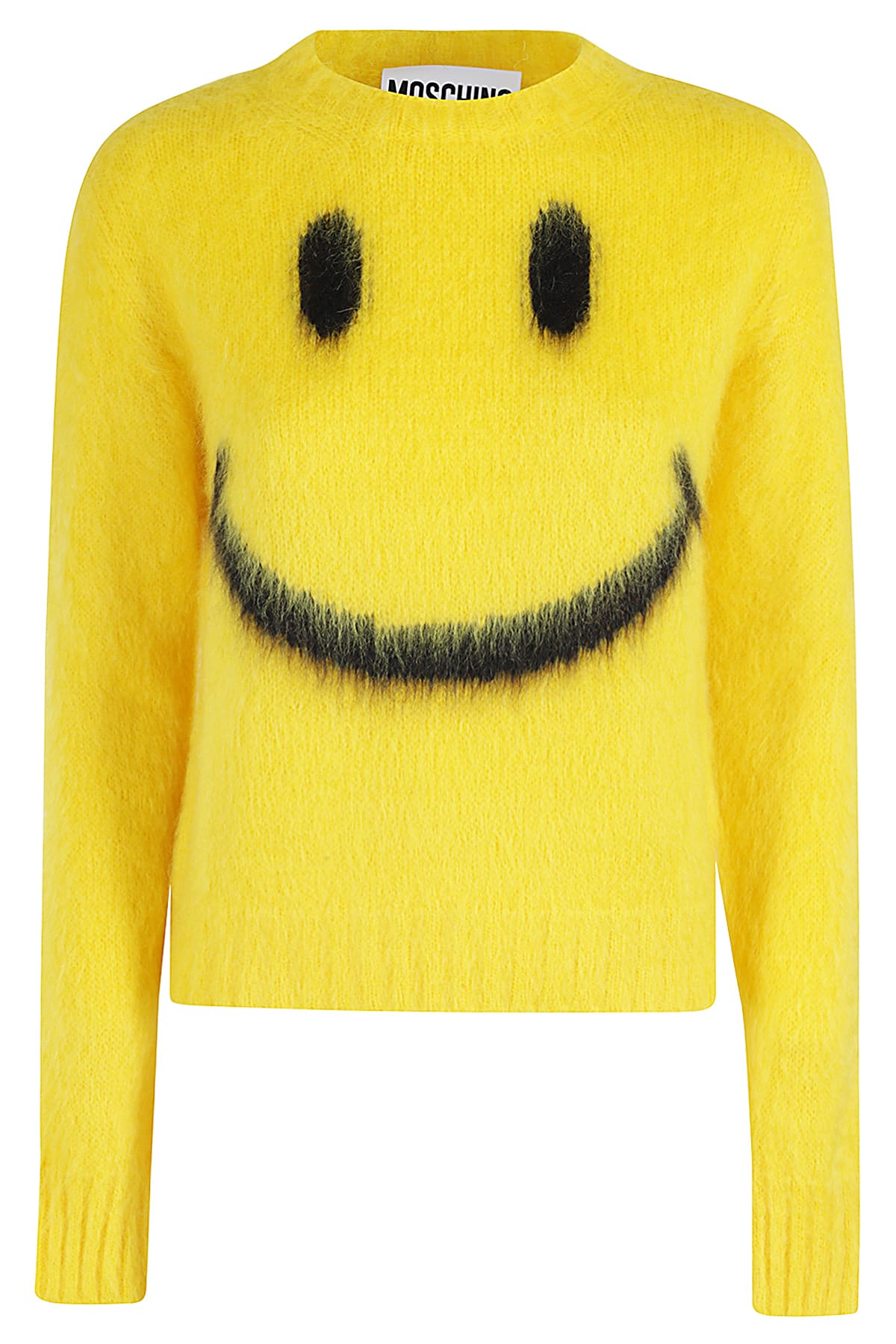 Shop Moschino Maglia In Fantasia Giallo