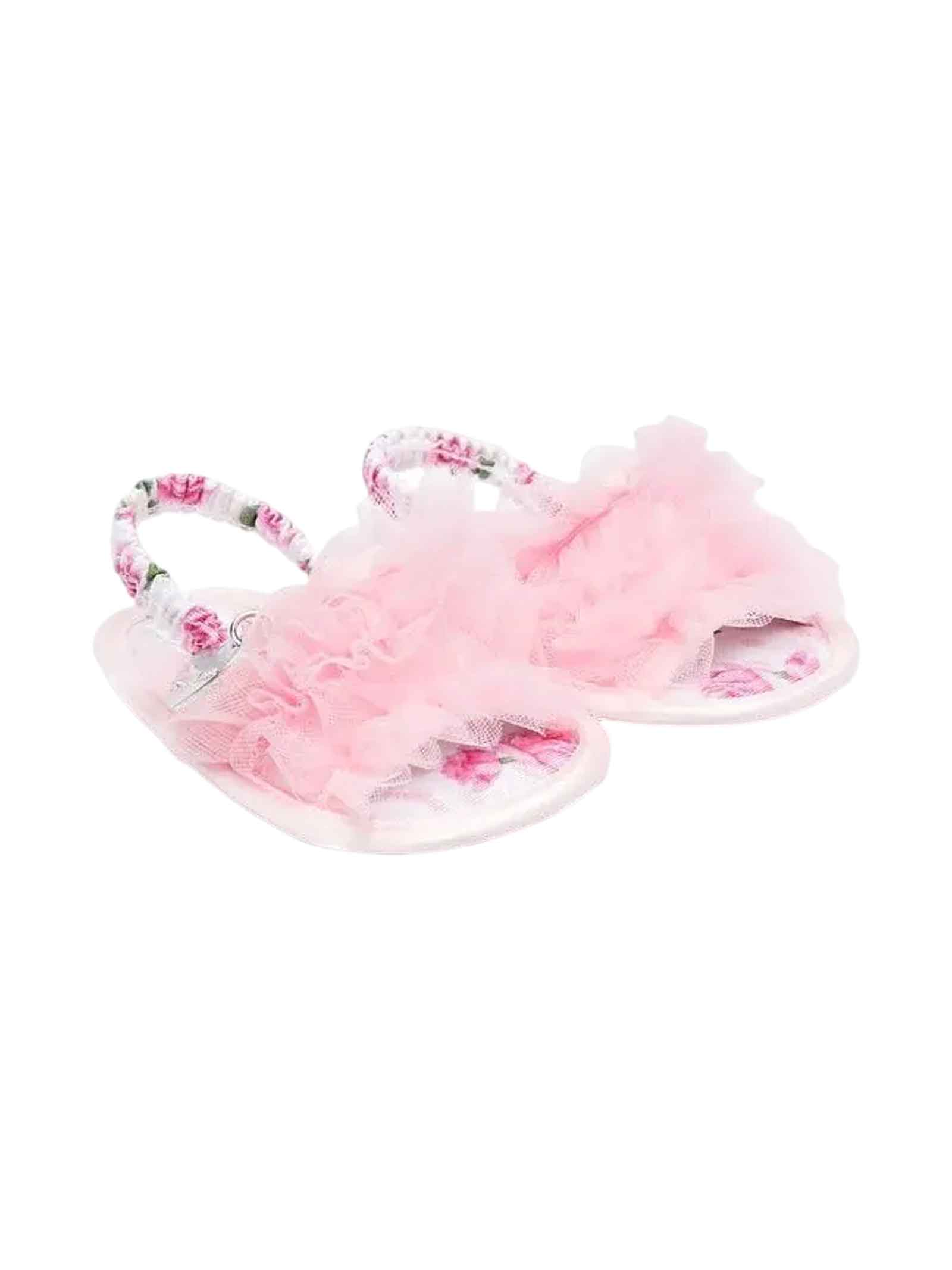 Monnalisa Kids' Pink Sandals Baby Girl In Rosa