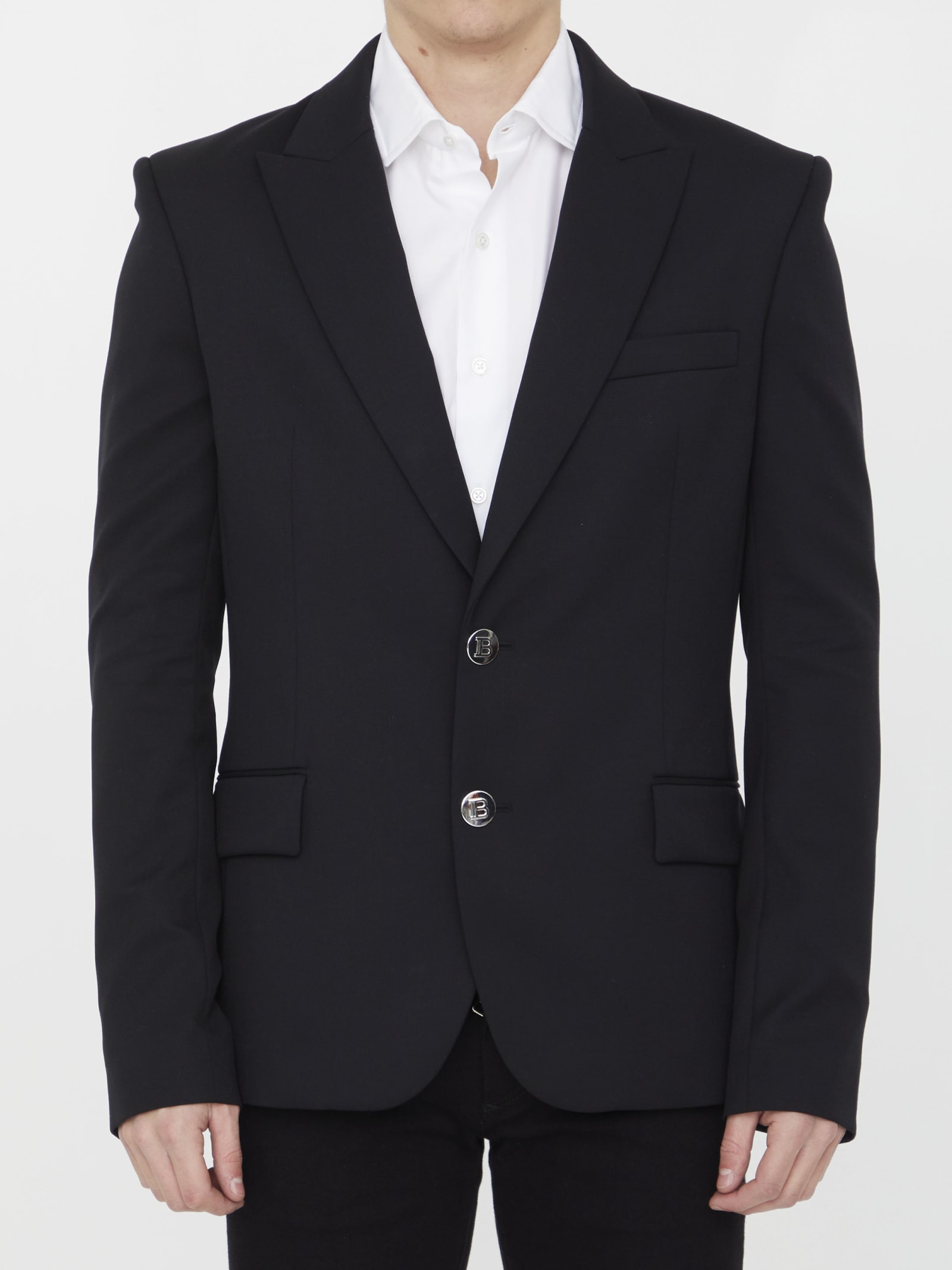 BALMAIN DOUBLE-BREASTED WOOL JACKET