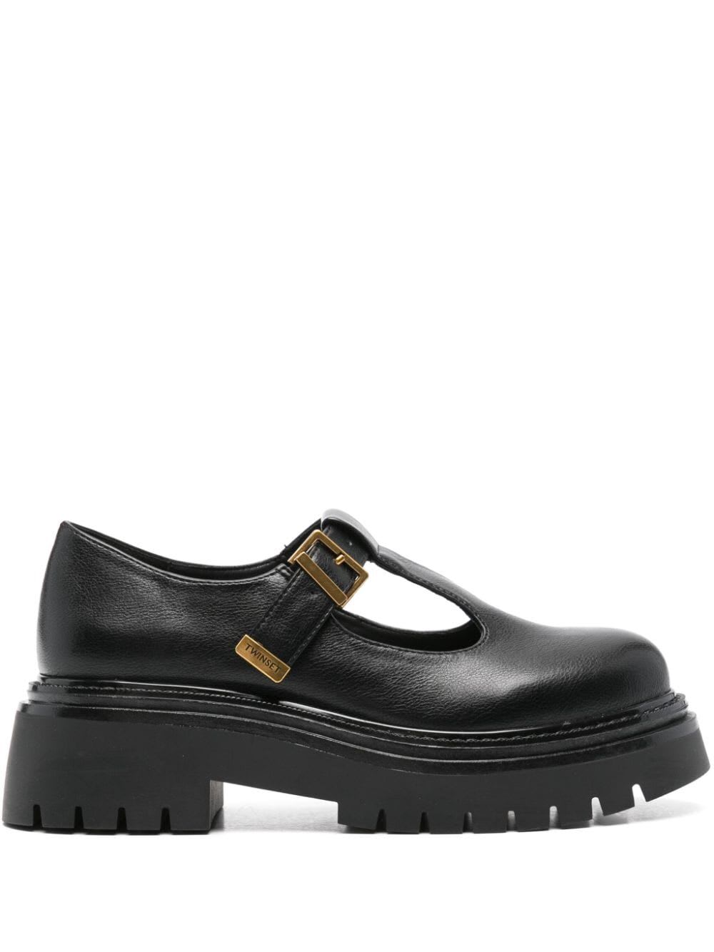 Shop Twinset Loafer In Black