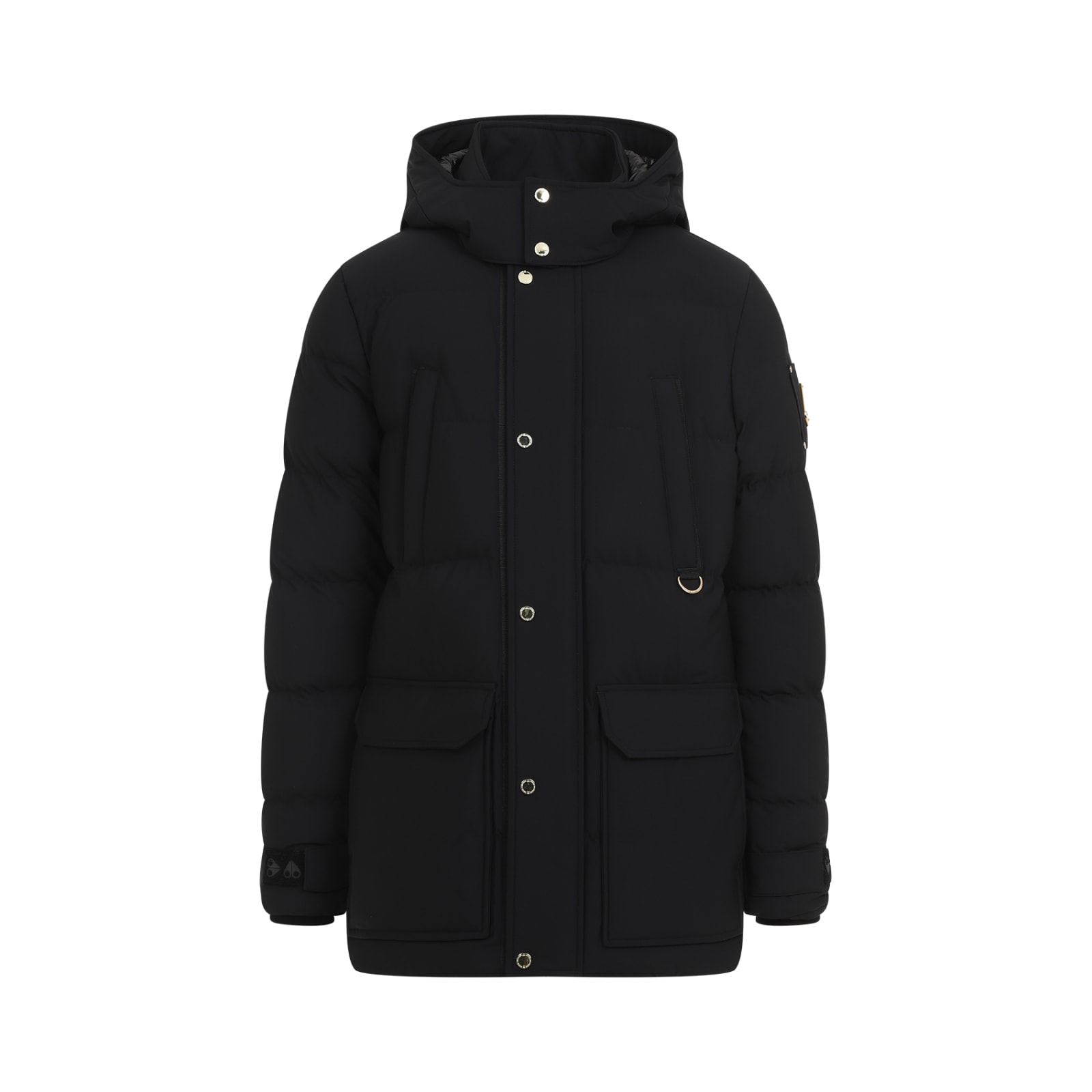 Shop Moose Knuckles Valleyfield Gold Jacket In Black