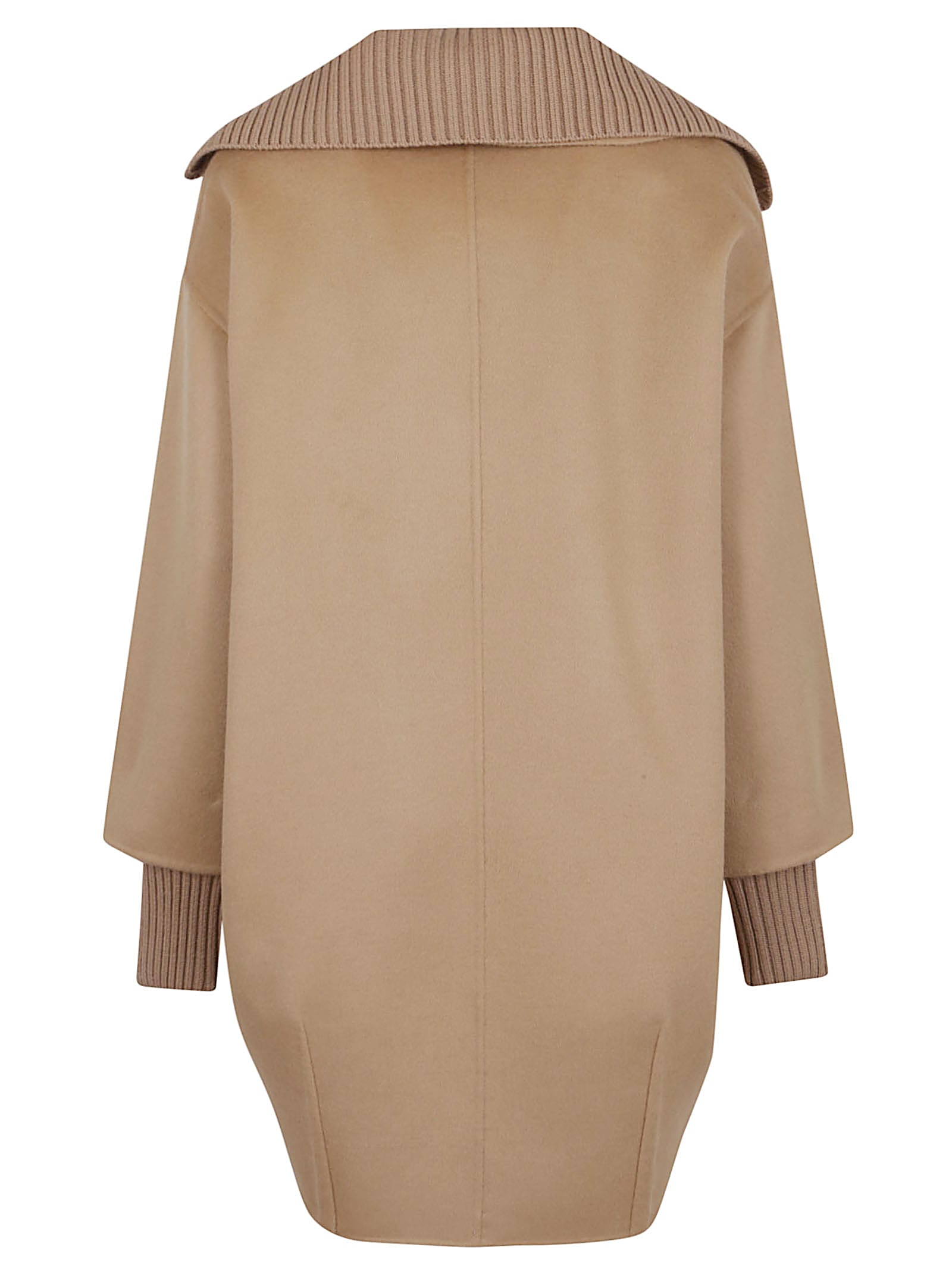 P.a.r.o.s.h Parosh Nude Wool Cape With Double-breasted Front In Neutral