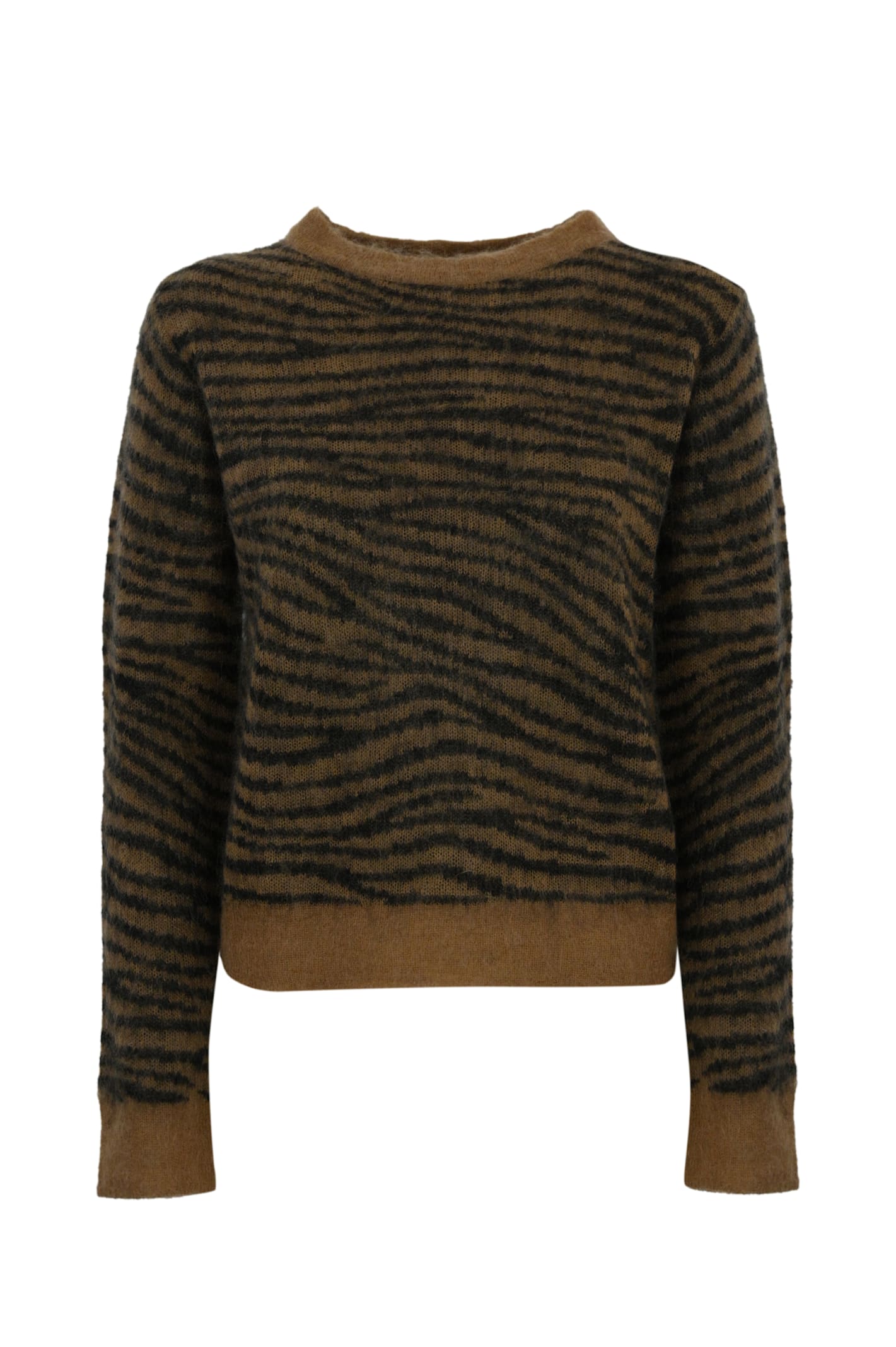 Shop Max Mara Abadan Mohair Sweater In Dis Tigre