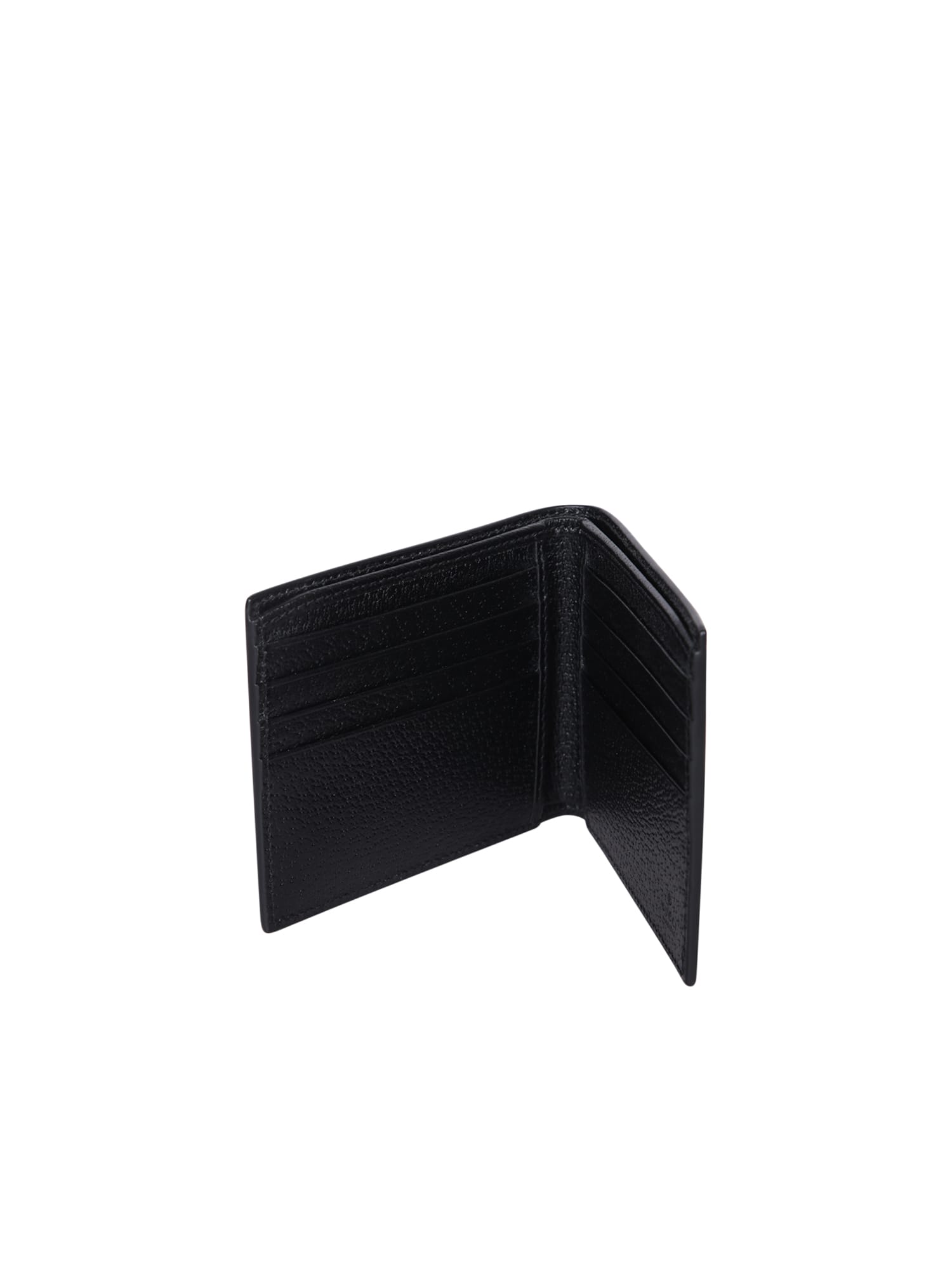 Gucci Marmont Bi-fold Black Wallet In Black