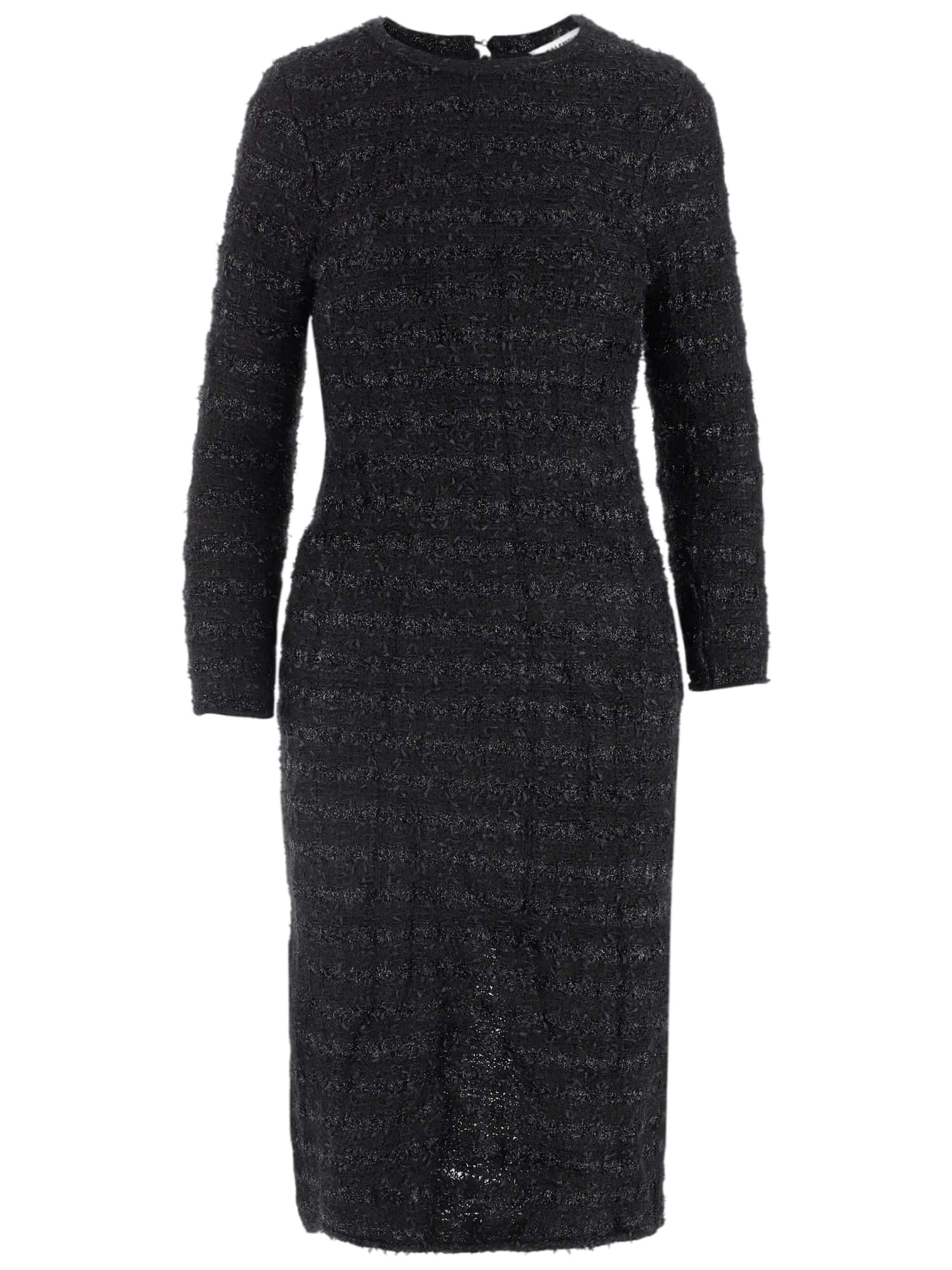 Balenciaga Wool Tweed Midi Dress