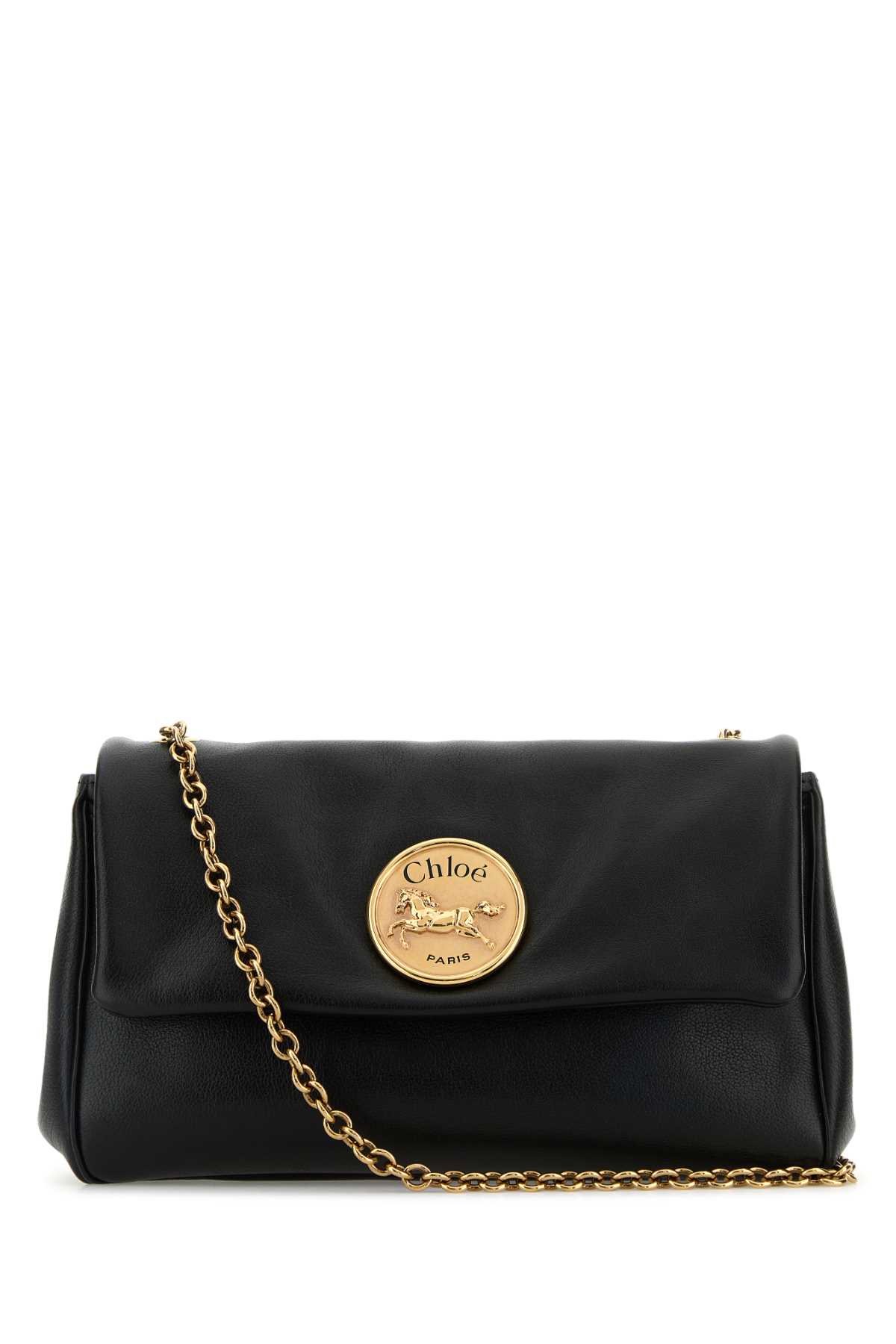 Chloé Black Leather Heritage Shoulder Bag In Black