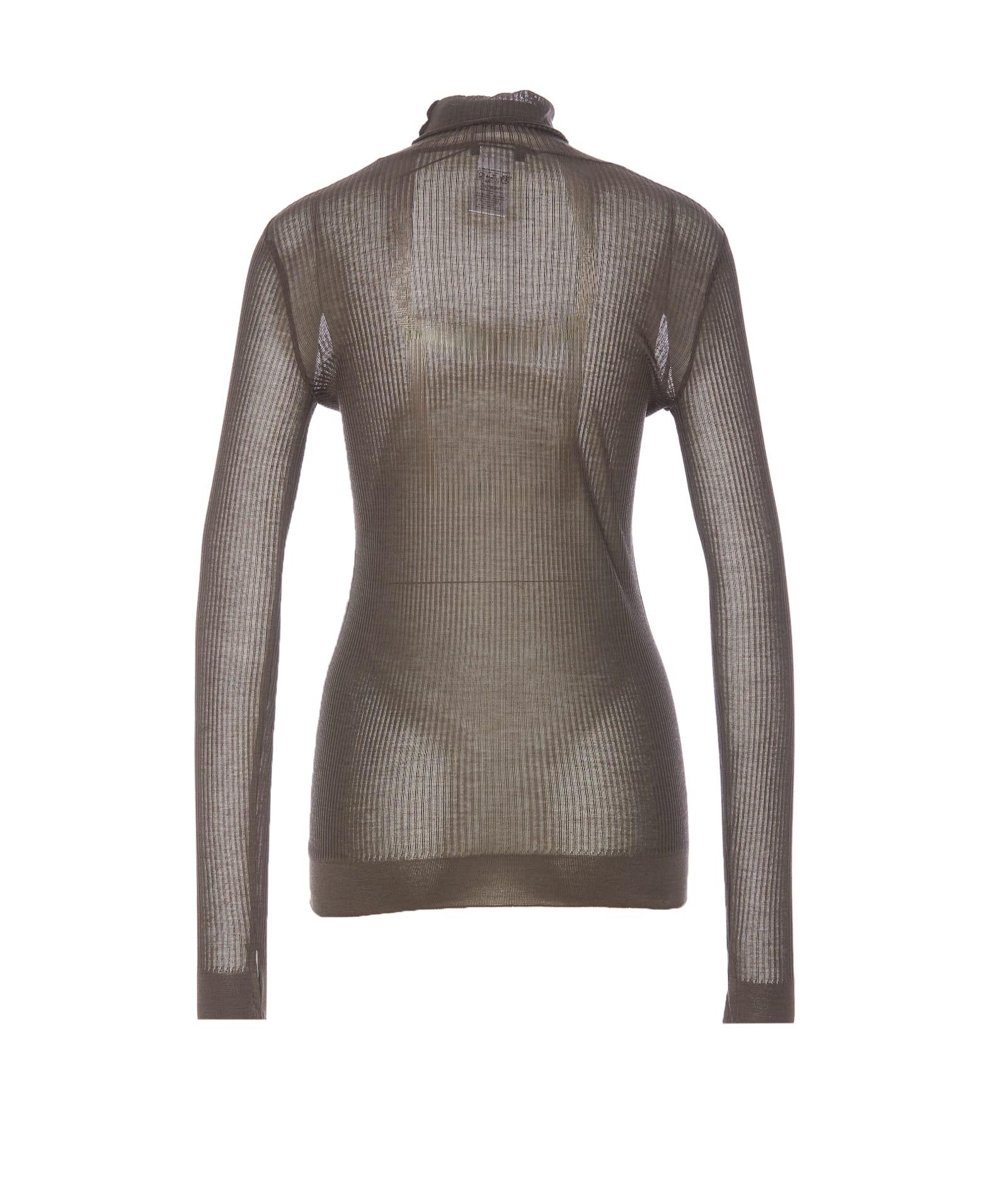 Shop Lemaire Seamless High Neck Top In Brown