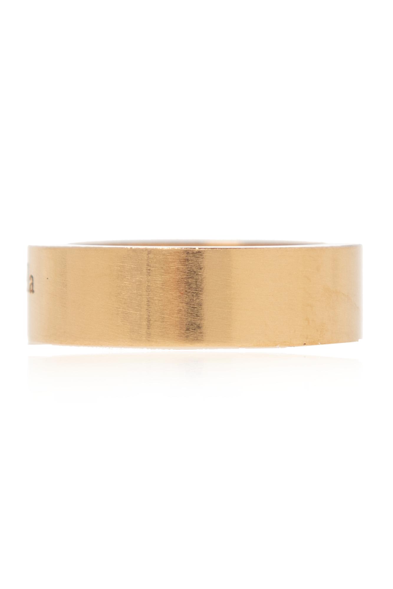 Shop Maison Margiela Silver Ring In Gold