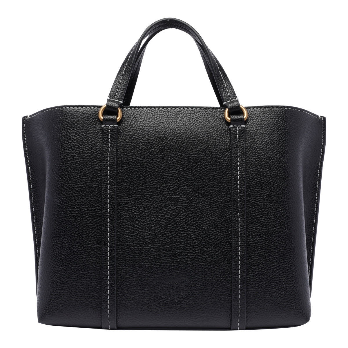 Shop Pinko Classic Miranda Shopper In Nero Antique Gold