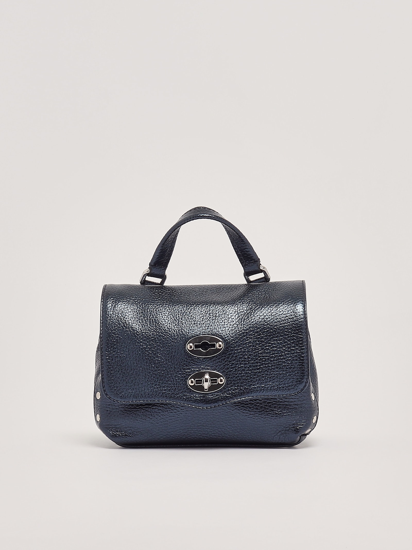 Zanellato Postina Daily Metal Baby Clutch In Navy Metal