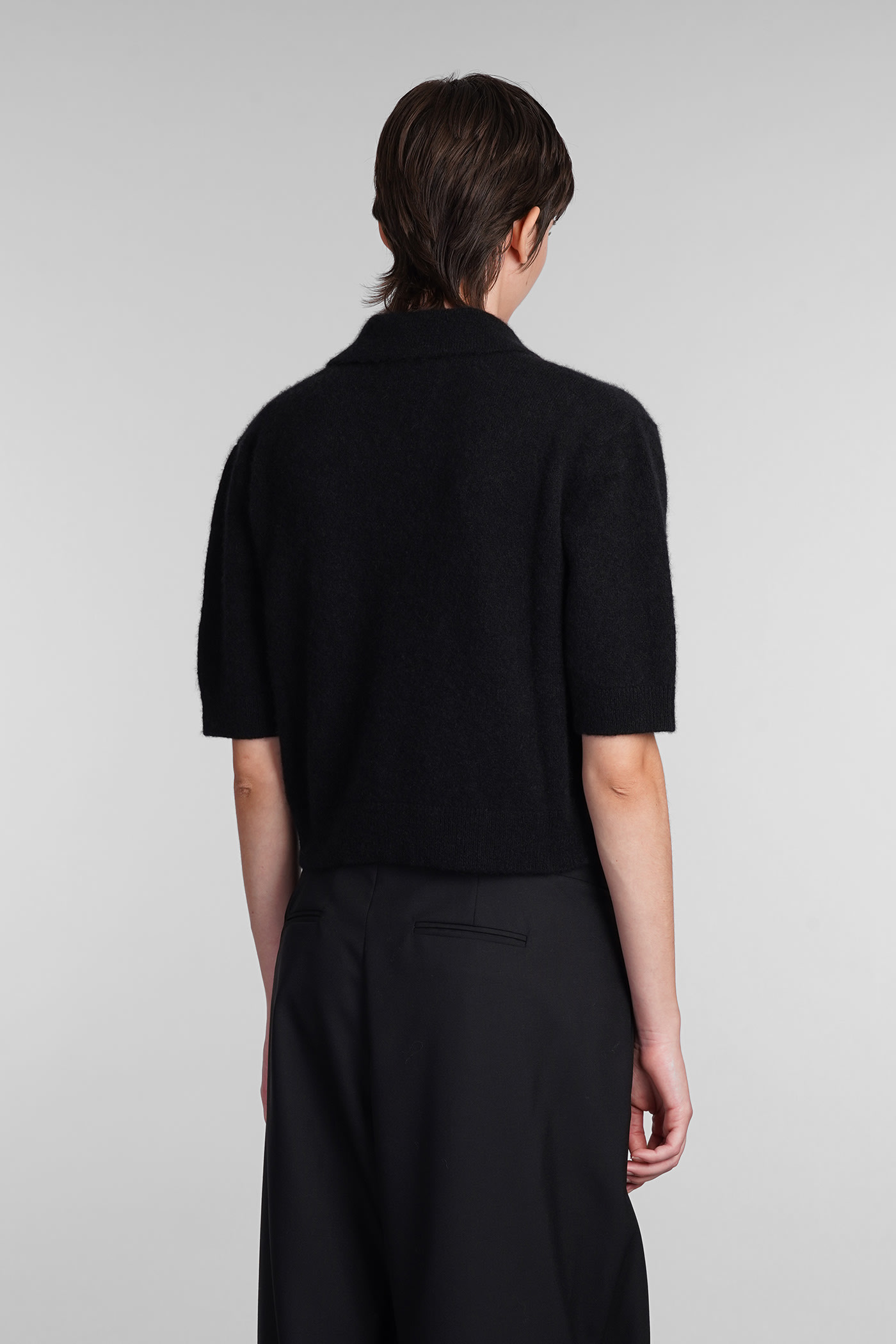 Shop Laneus Polo In Black Cashmere