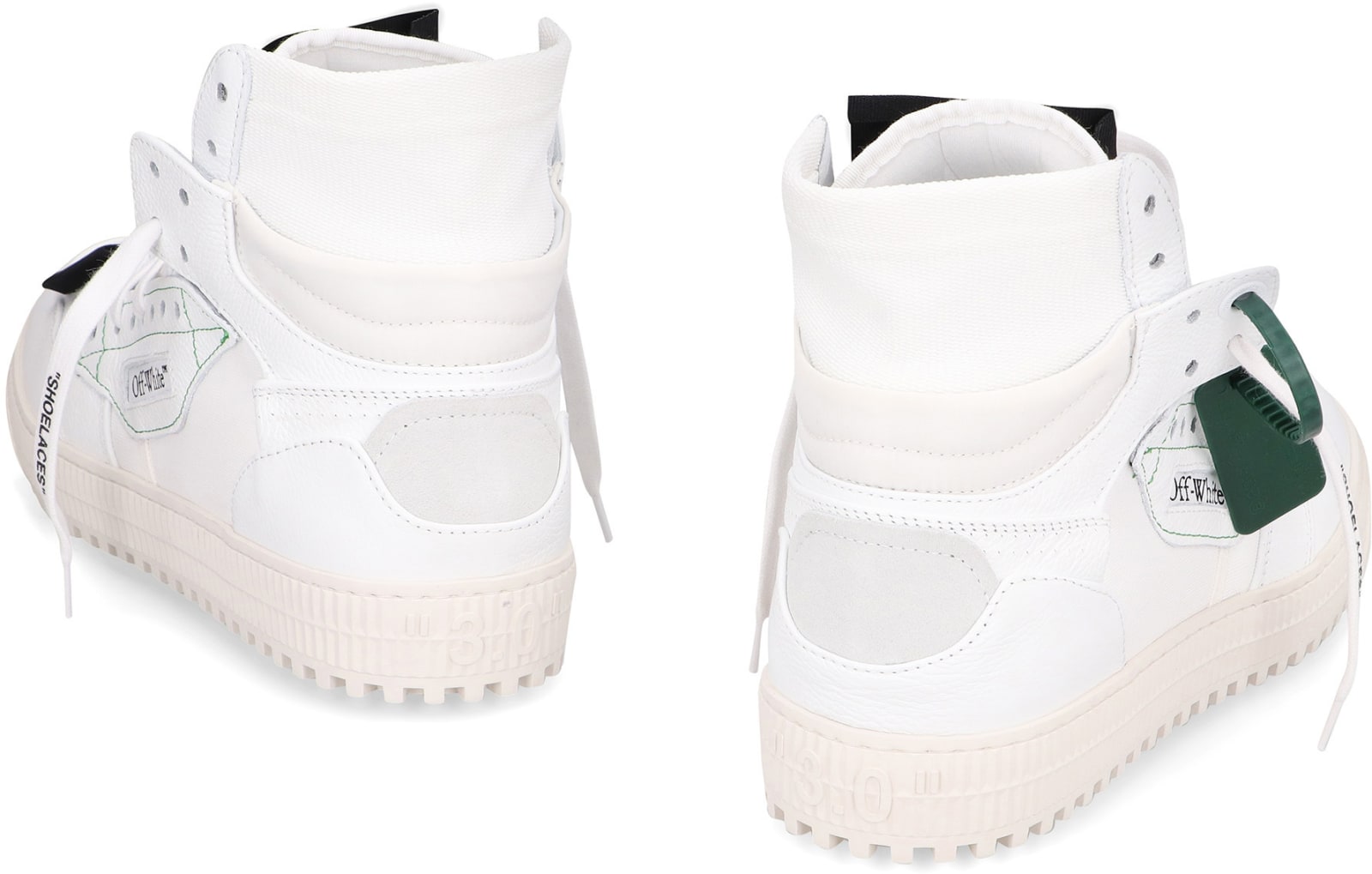 Shop Off-white 3.0 Off-court Leather High-top Sneakers In White