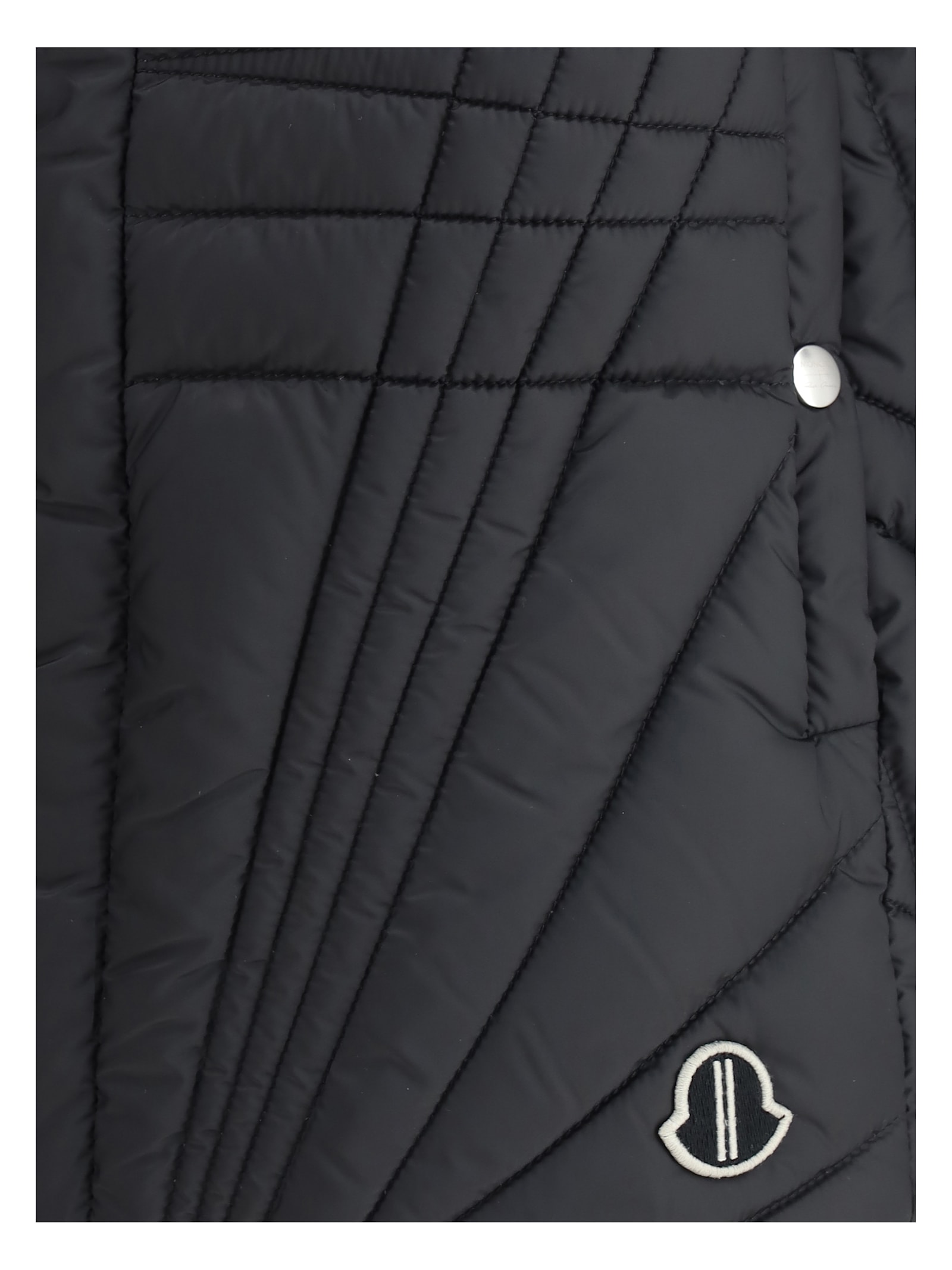 Shop Moncler Genius Moncler + Rick Owens Megapenta Flight Down Vest In Black