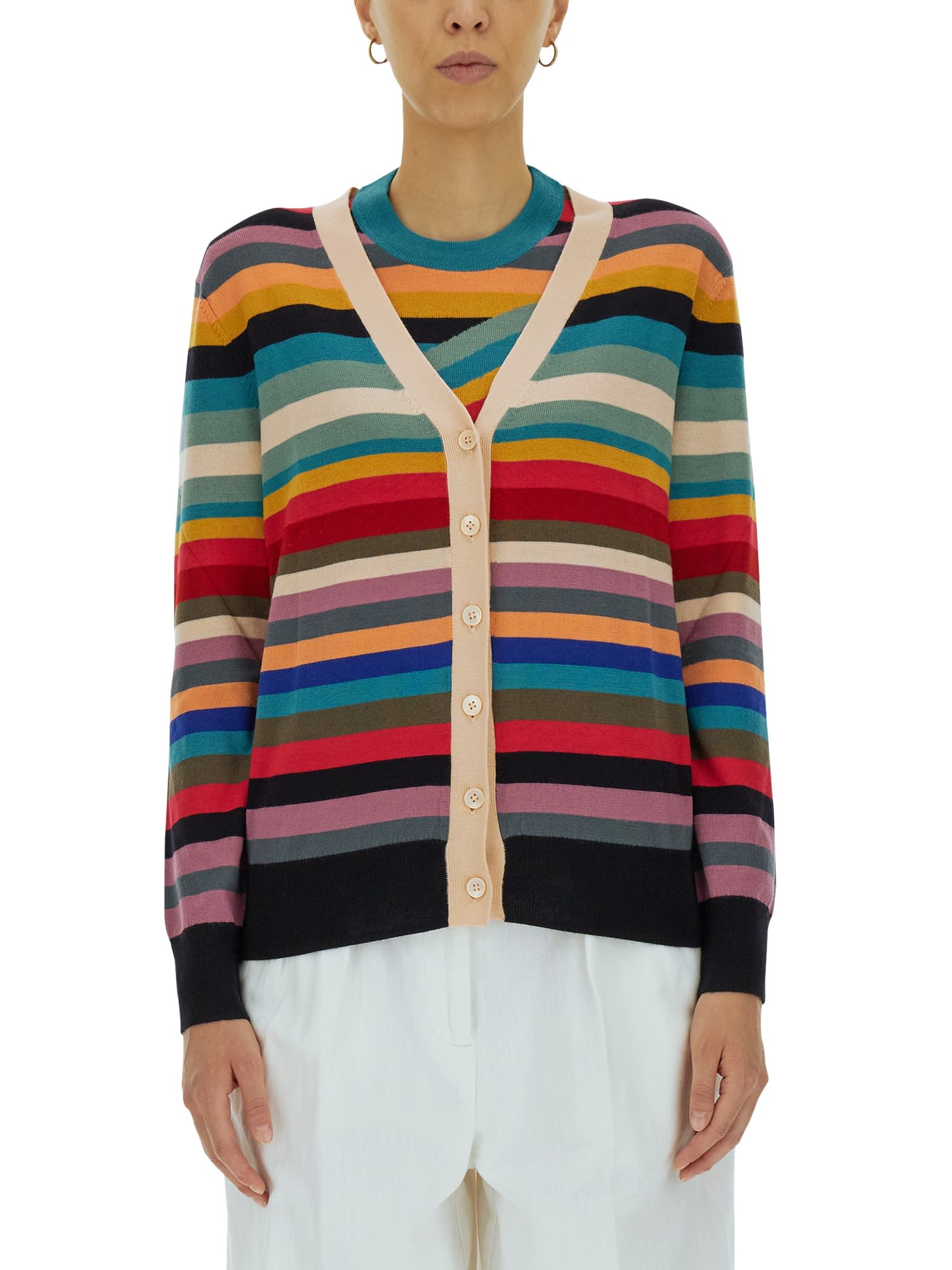 PS by Paul Smith Signature Stripe Cardigan