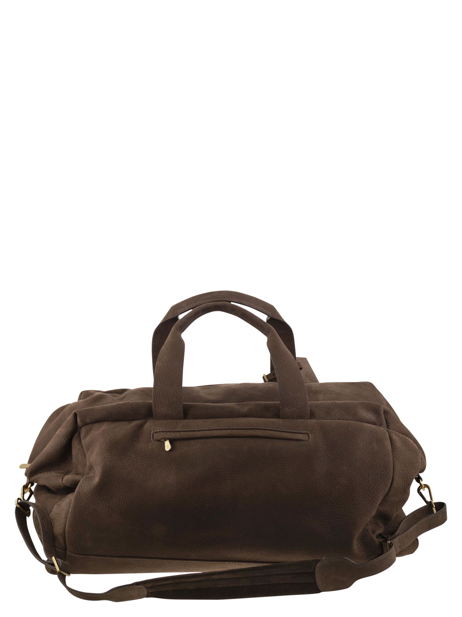 Shop Brunello Cucinelli Active Nubuck Bag In Brown