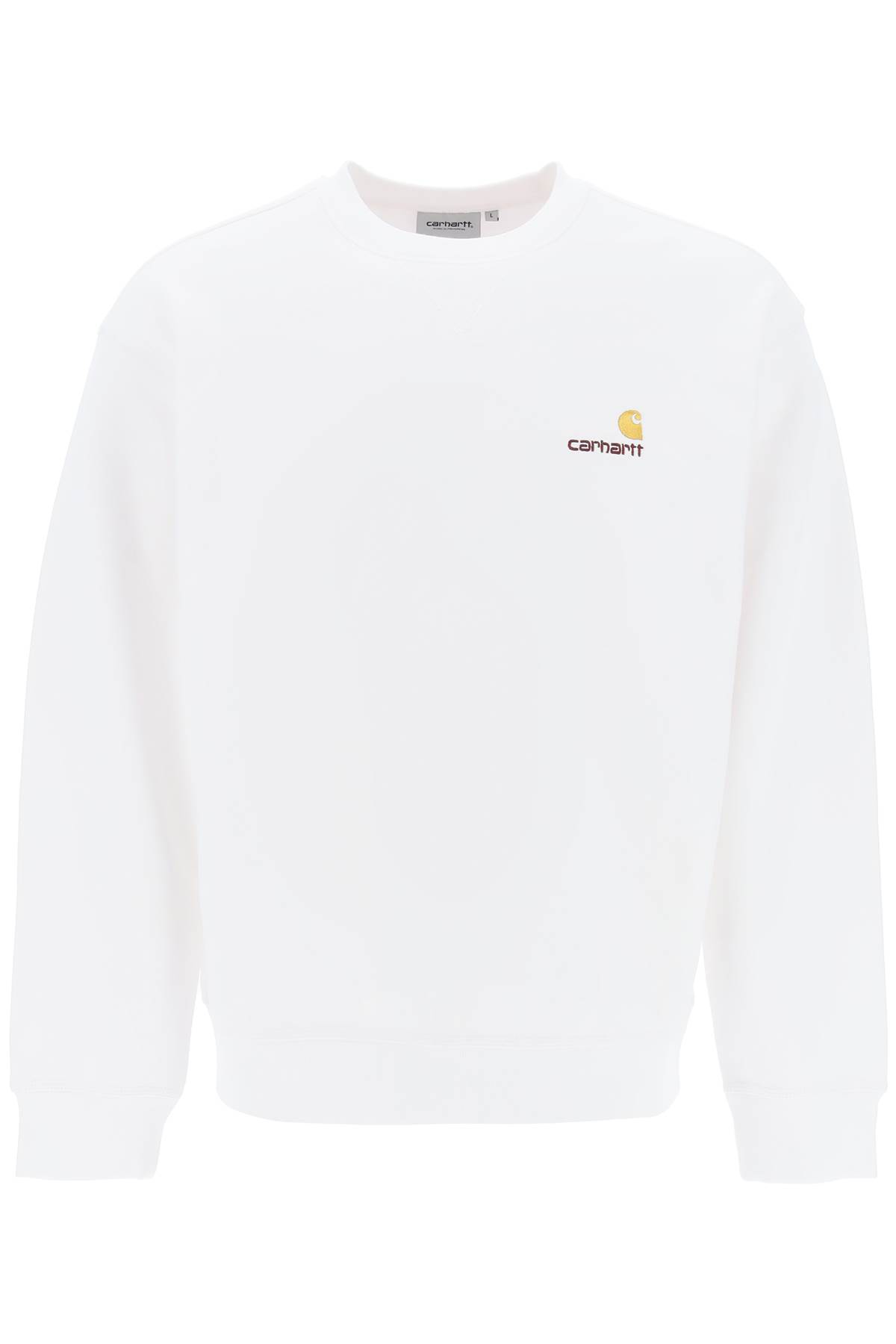 Shop Carhartt American Script Crewneck Sweatshirt In White (white)