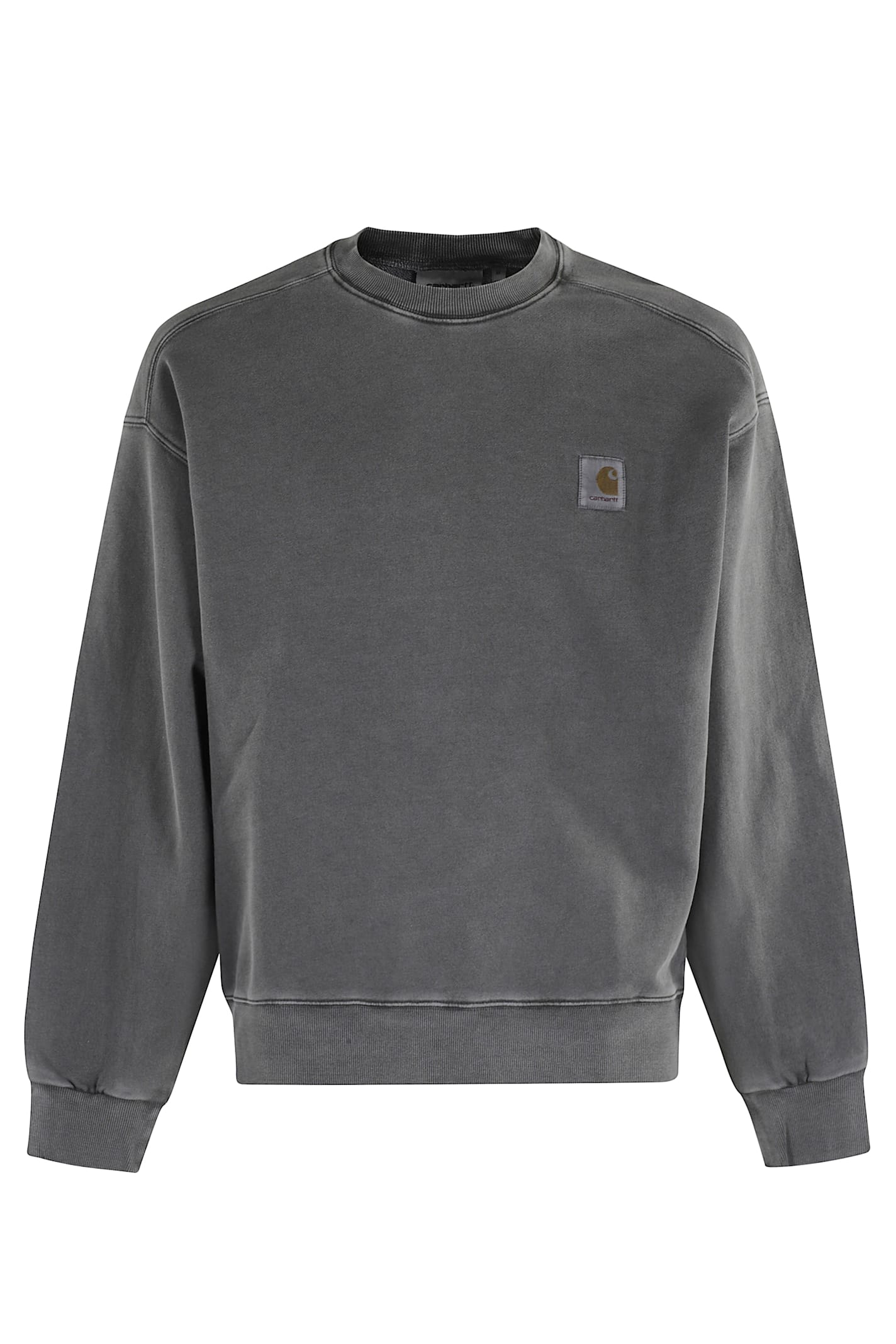 Carhartt Ribbed Cuffs And Hem Sweatshirt In Gray