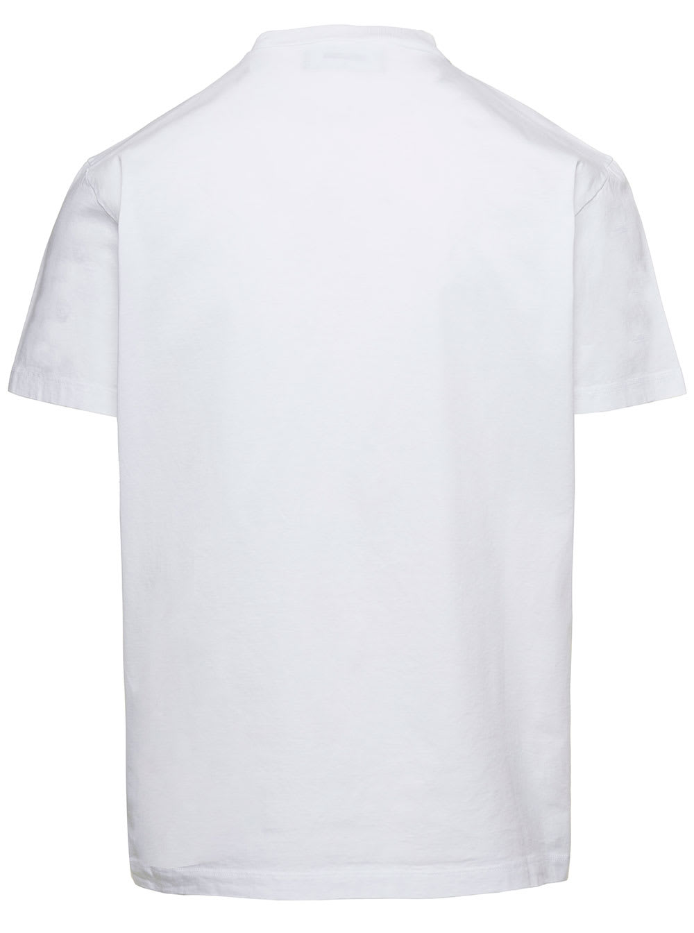 Shop Dsquared2 White T-shirt With D-squared2 Icon Print In Cotton Man