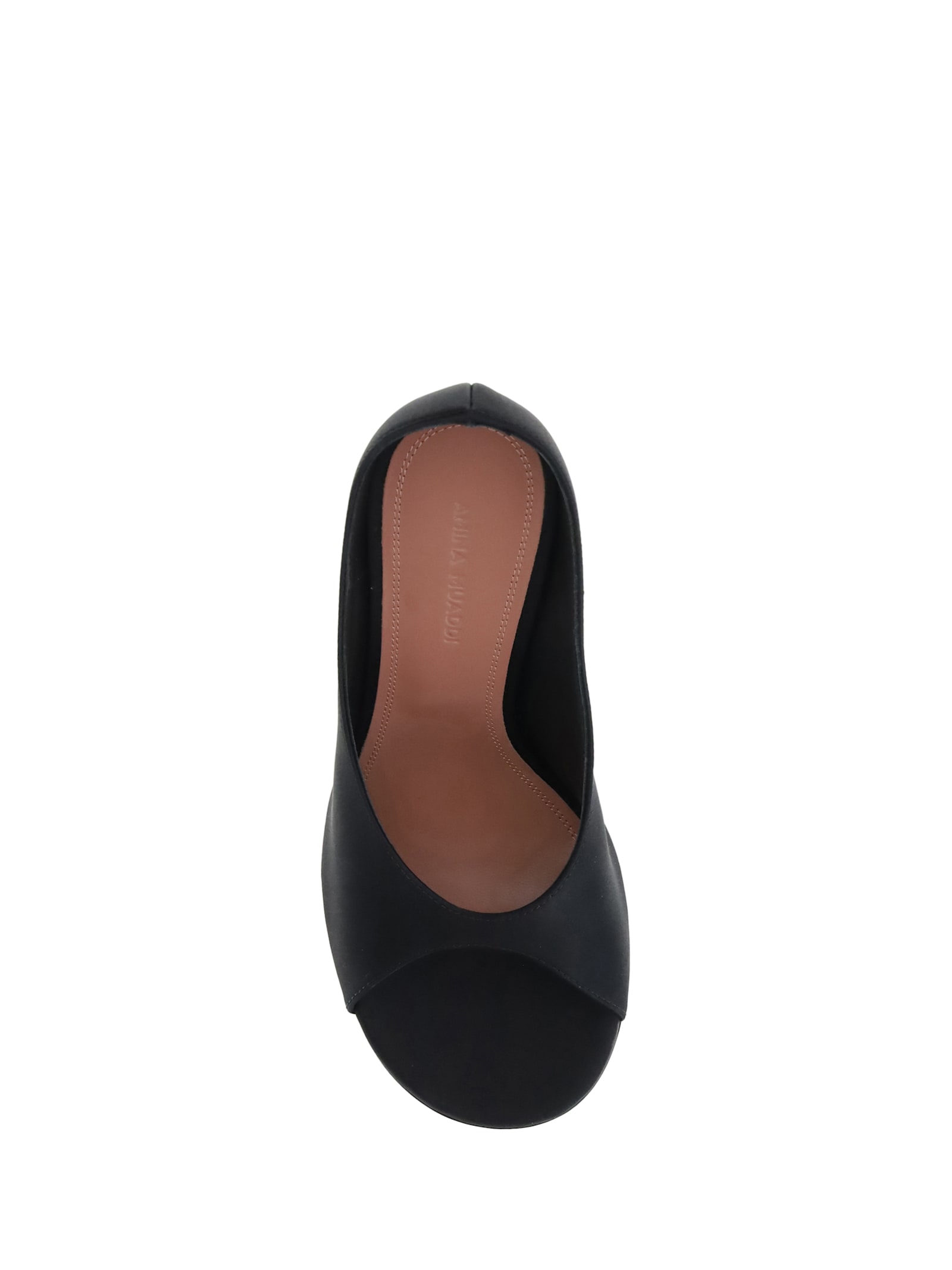Amina Muaddi Black Anok Plateau Heeled Sandals In Black