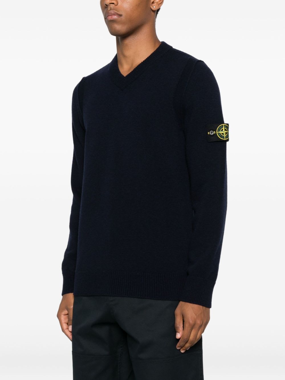 Stone Island 5100045 Light Rws Geelong Wool In Black