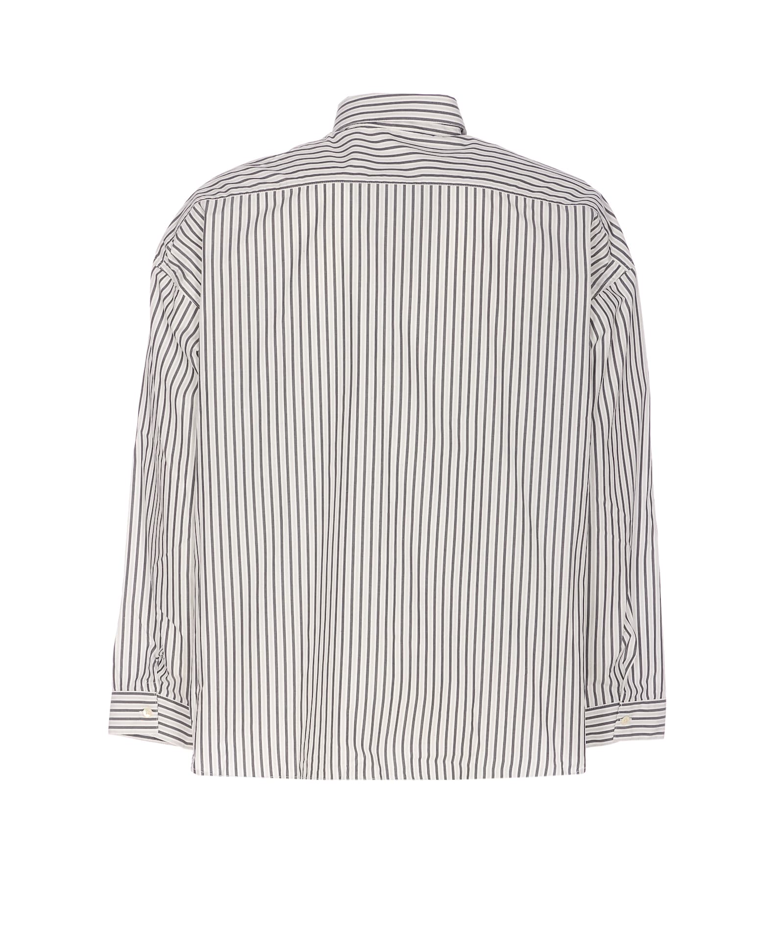 Sunflower Striped Long Sleeve Button Down Shirt In Gray