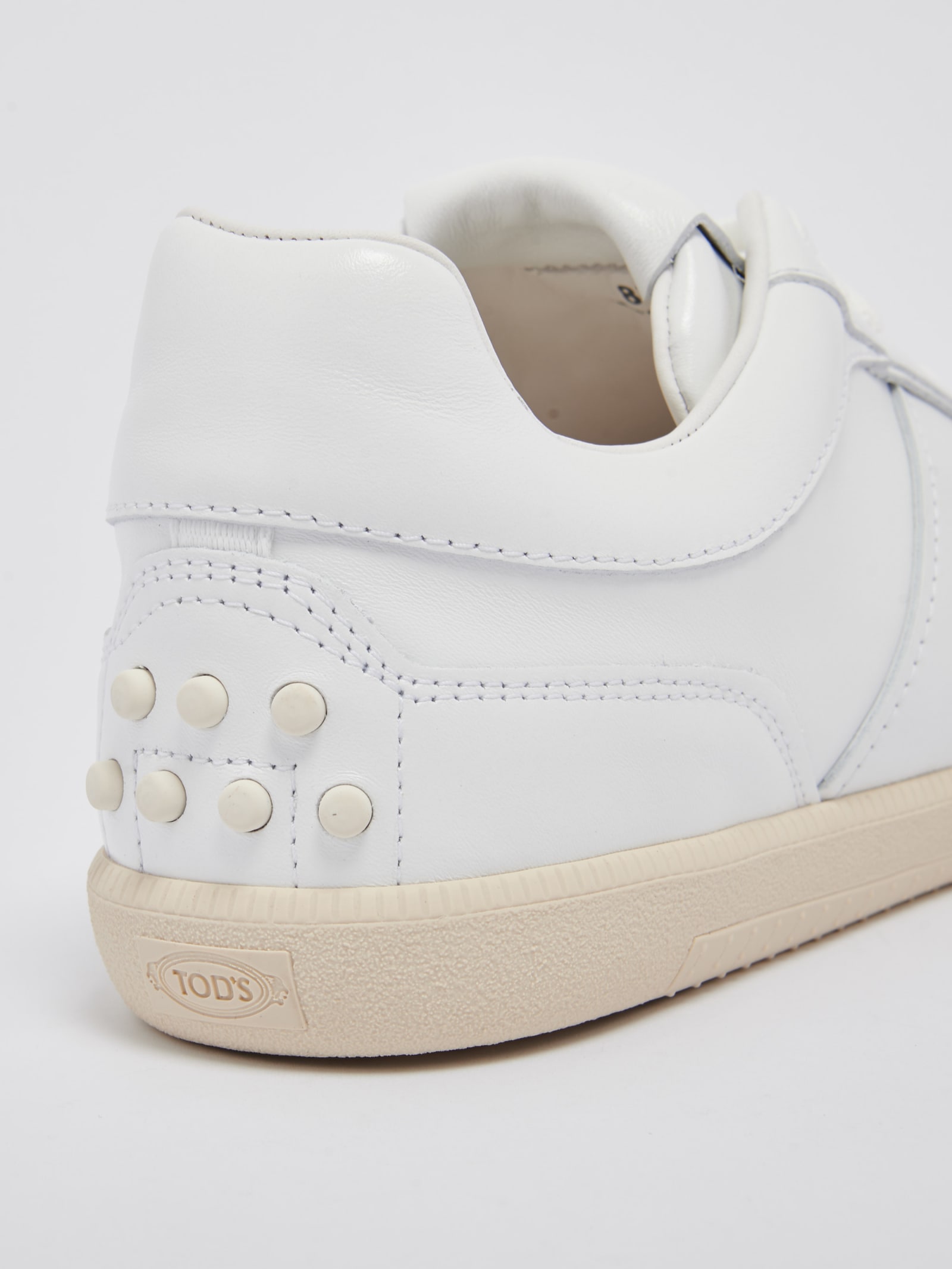 Shop Tod's Allacc. T Cassetta Leggera Sneaker In Bianco