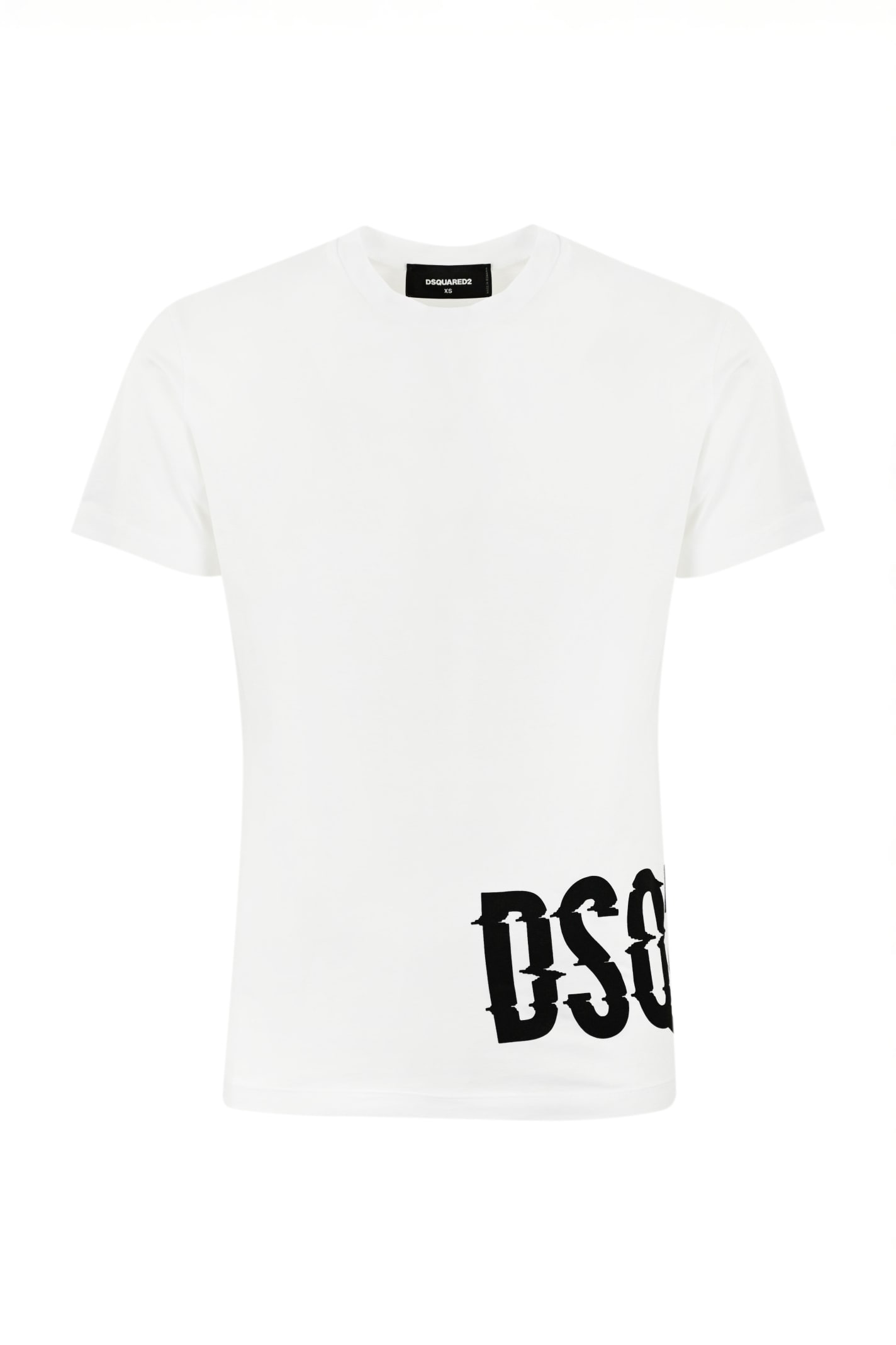 Dsquared2 Dsq Print T-shirt In Bianco