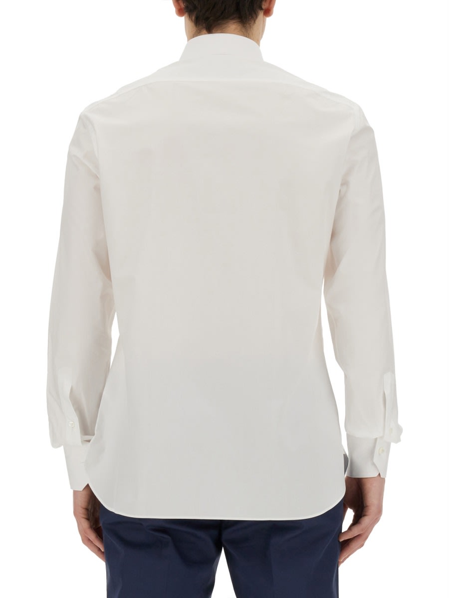 Shop Zegna Cotton Shirt In White