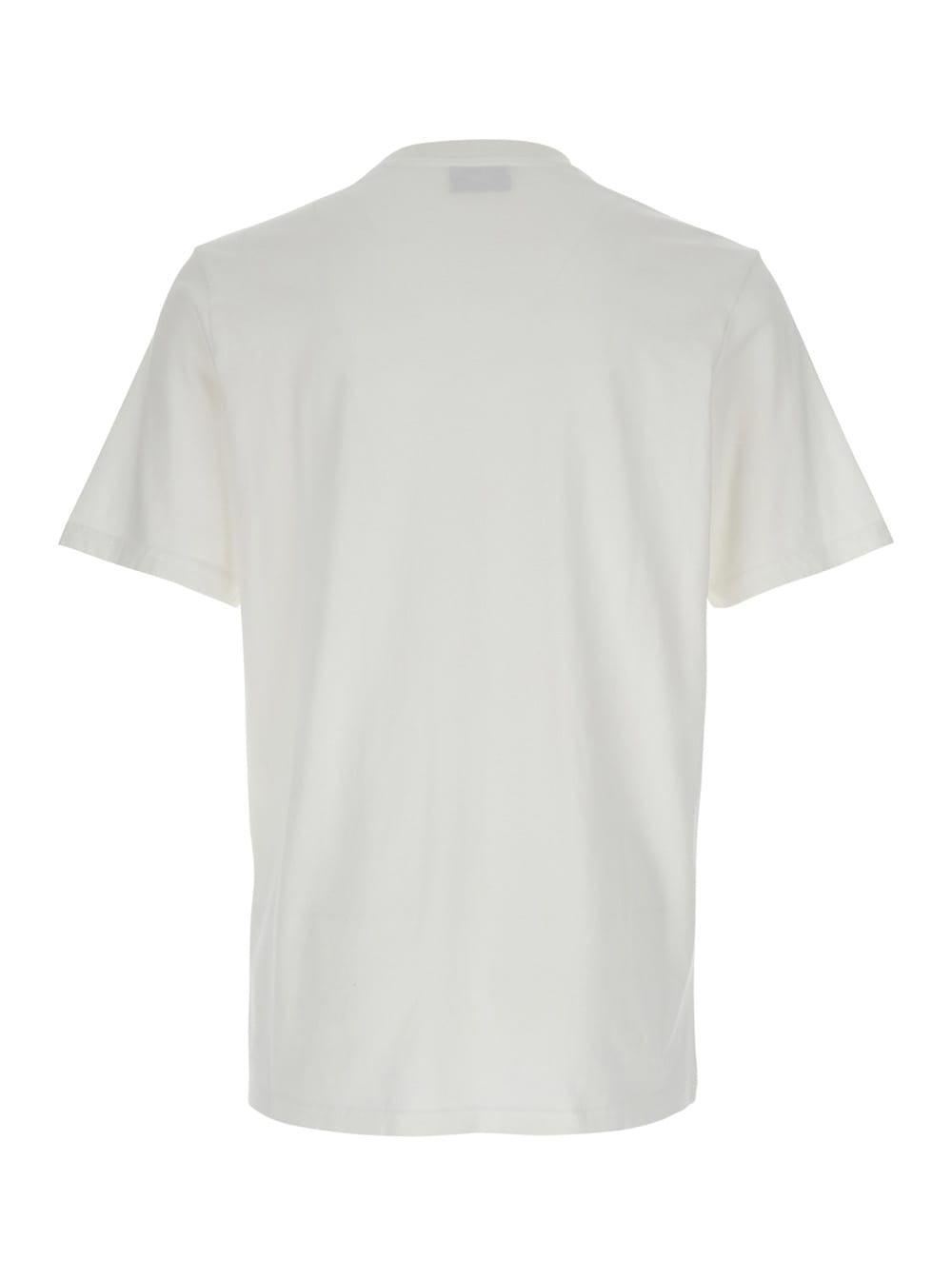Autry White Round Neck T-shirt With Logo Embroidered On The Front In Cotton Man In White