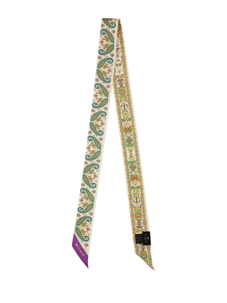 Shop Etro Printed Silk Paisleyna In Multicolour