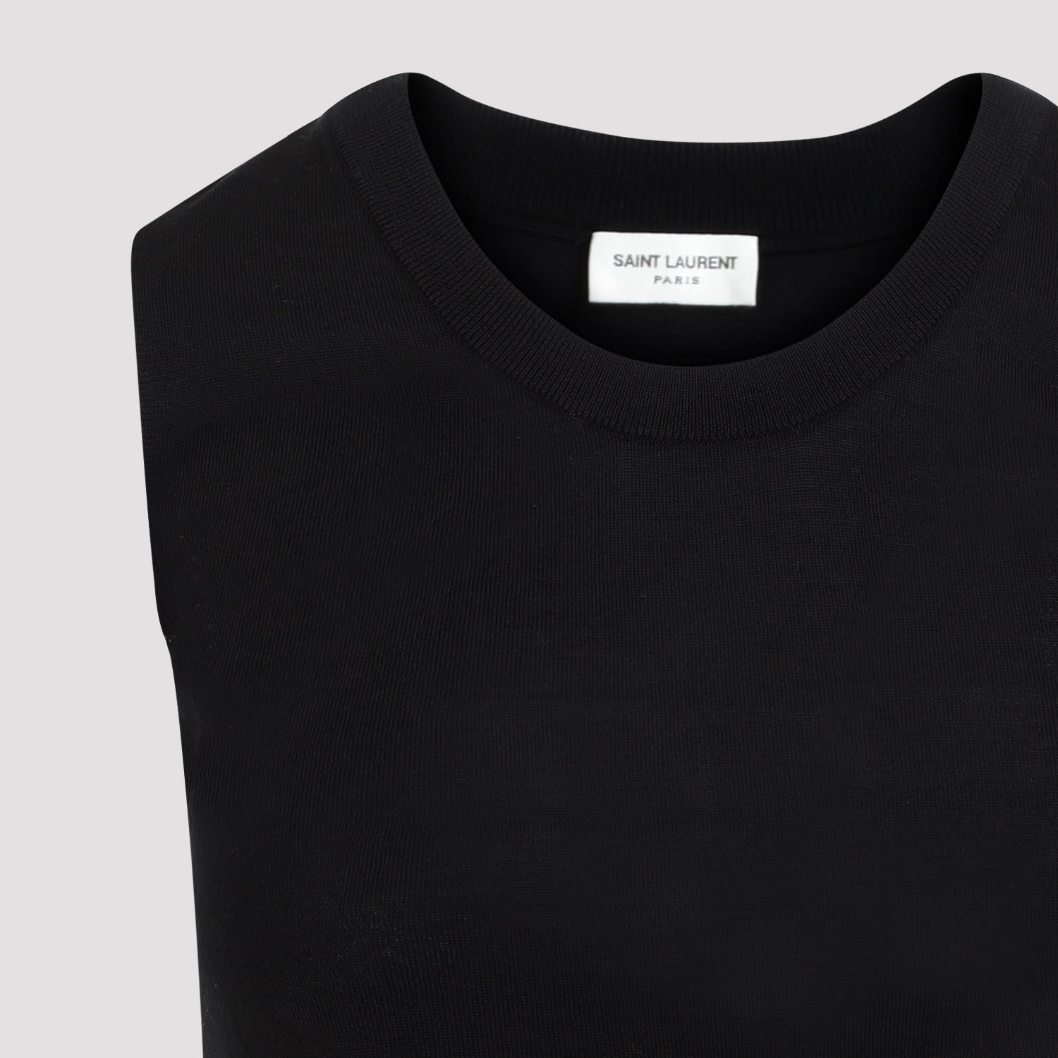 Shop Saint Laurent Wool Tank Top In Noir