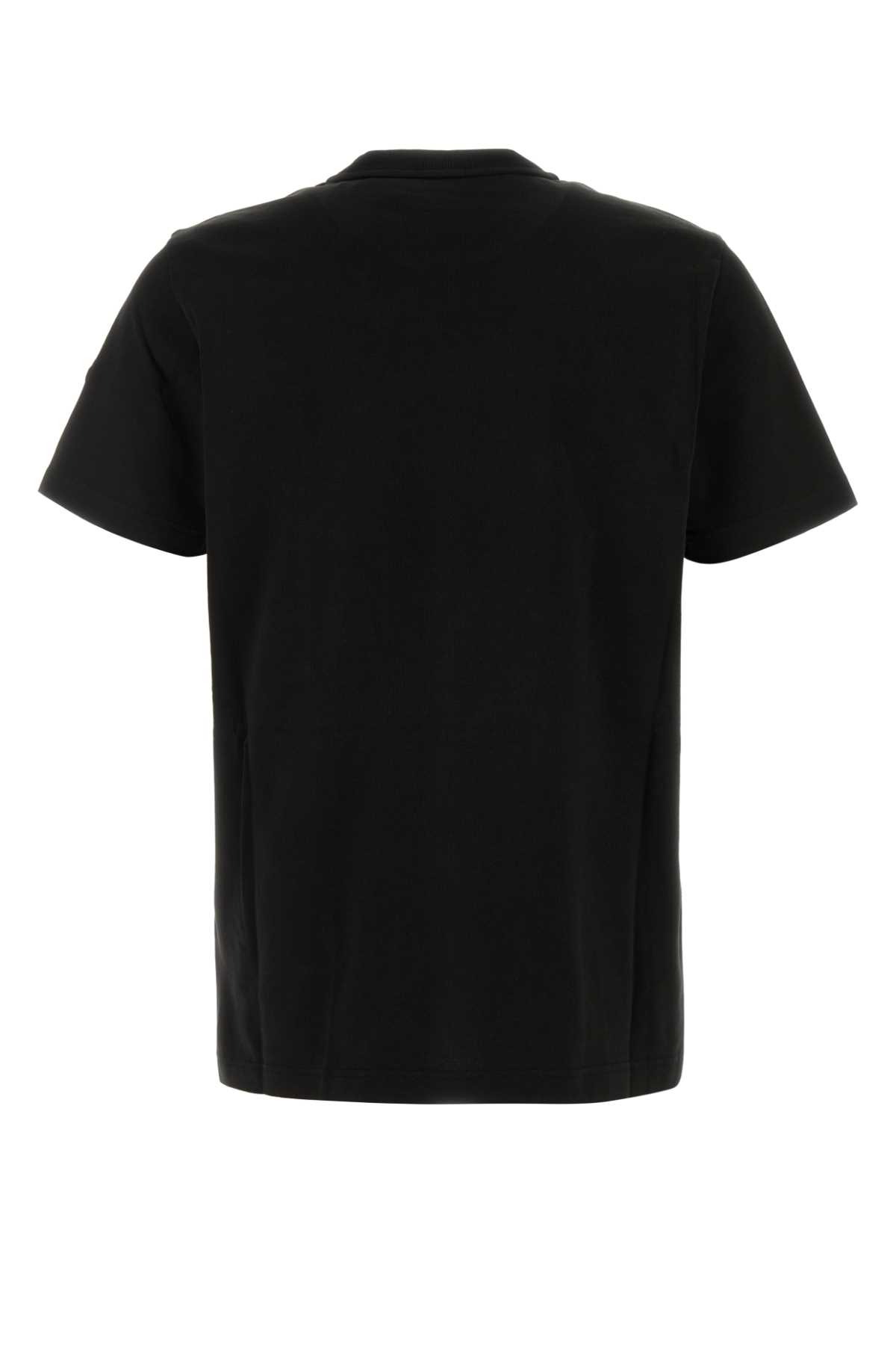 Moncler Spray-print Cotton T-shirt In Black