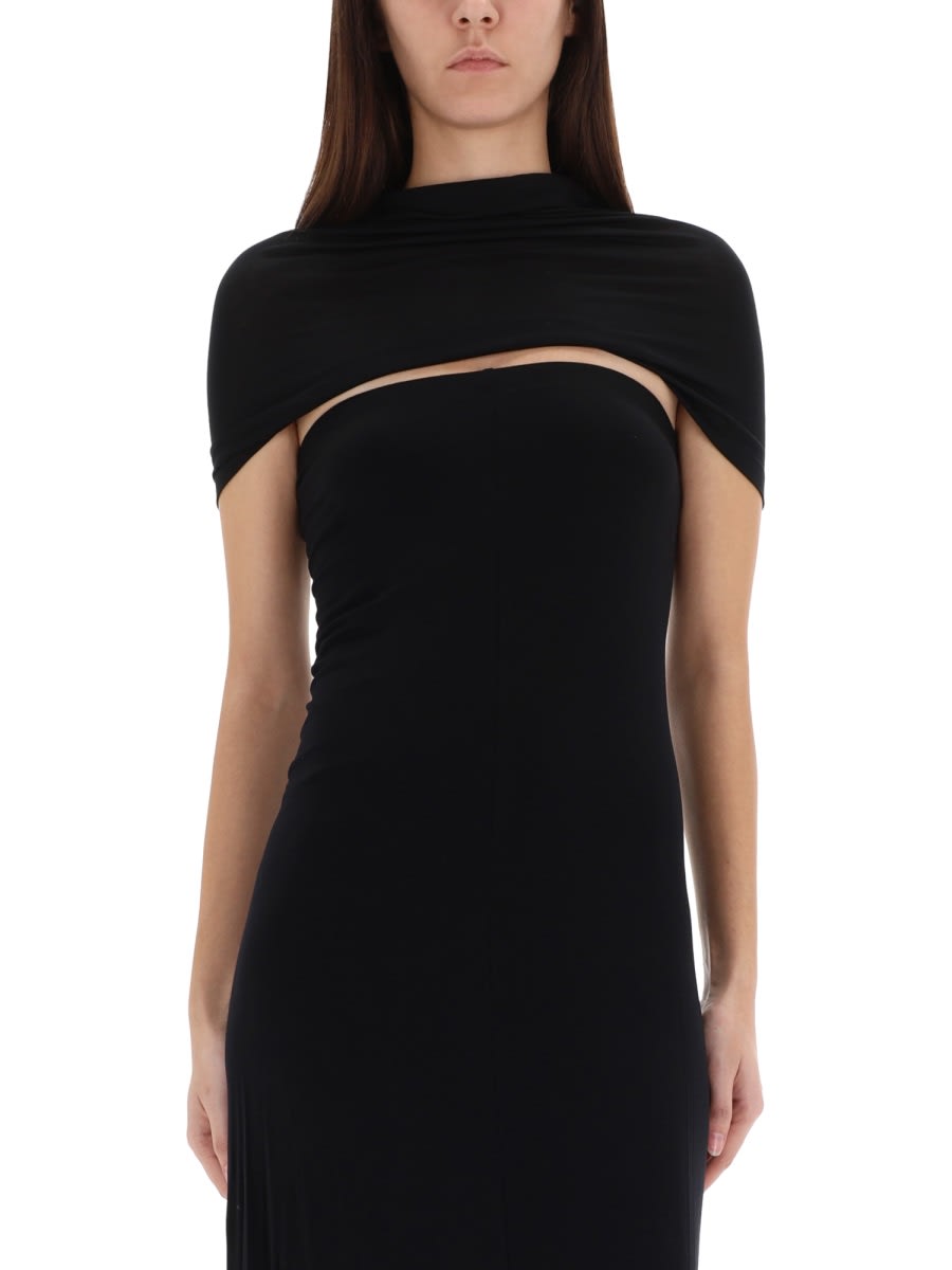 Helmut Lang Long "sash" Dress In Black