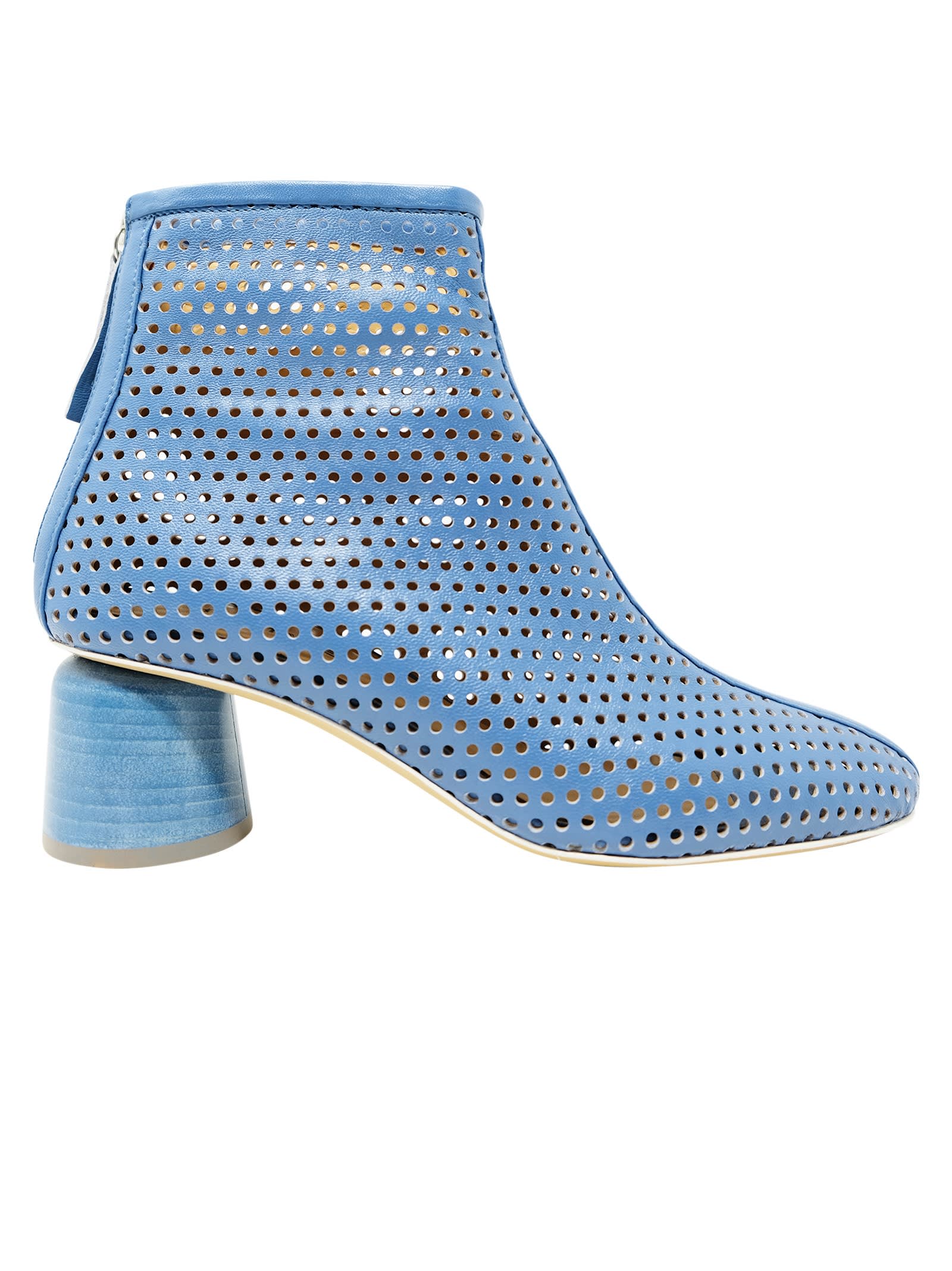 Halmanera Perforated Leather Ankle Boots