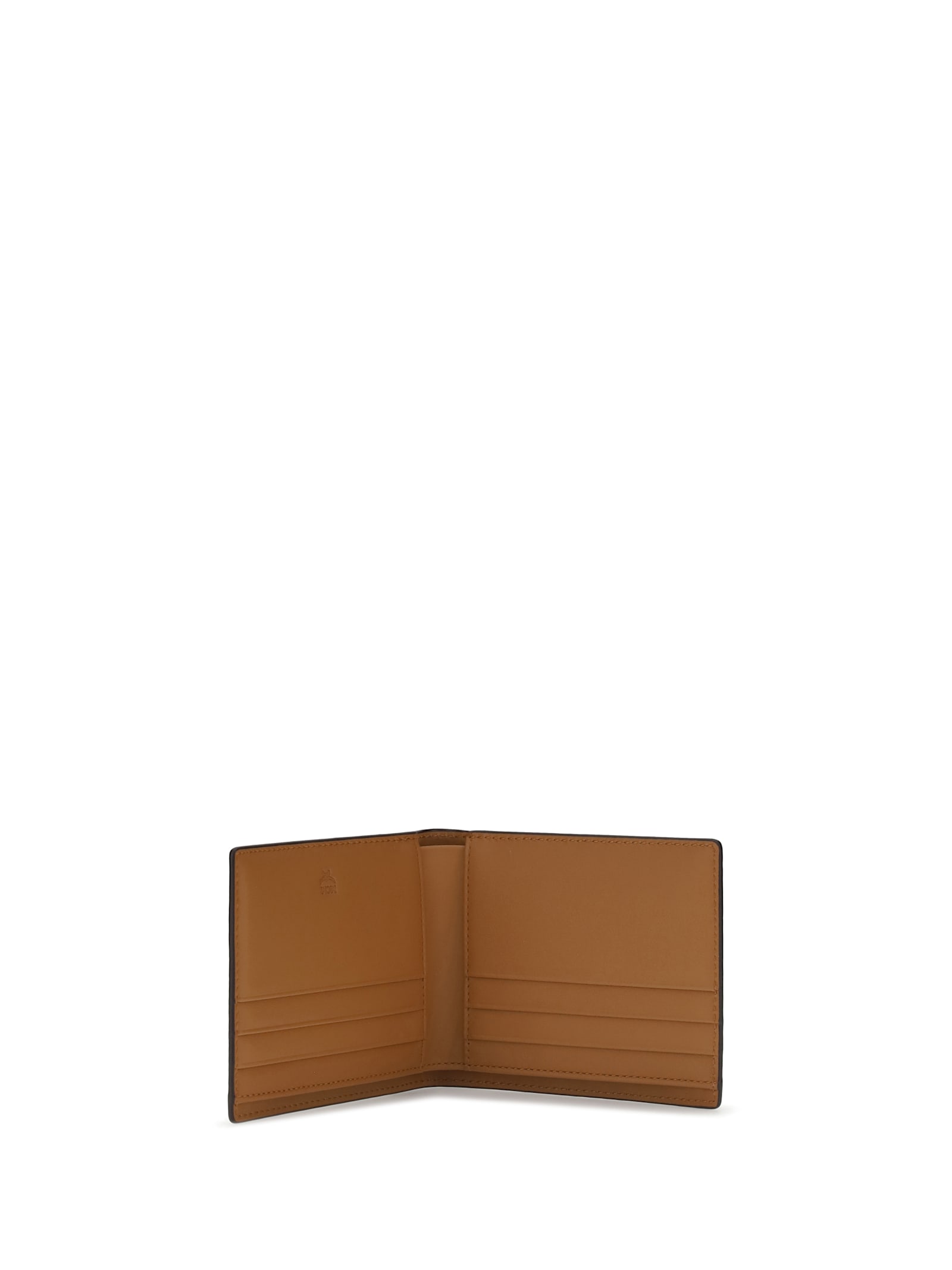 Mcm Monogrammed Bifold Wallet In Brown