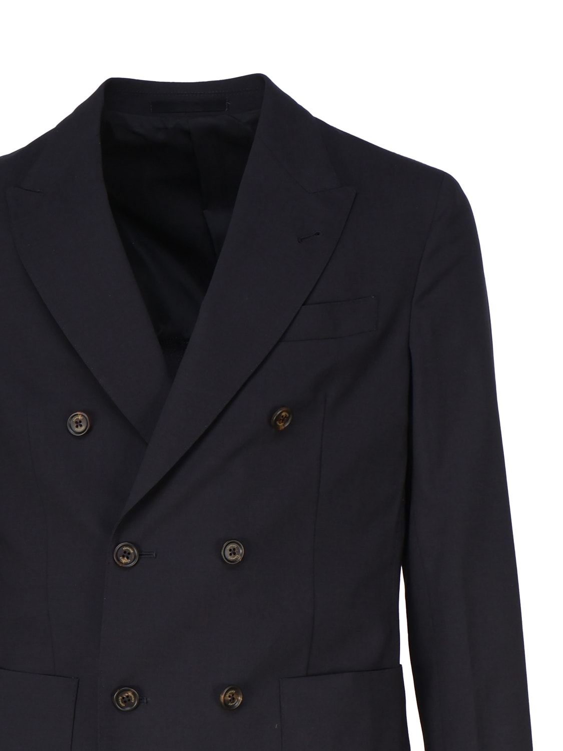 Shop Eleventy Double-breasted Blazer In Blue