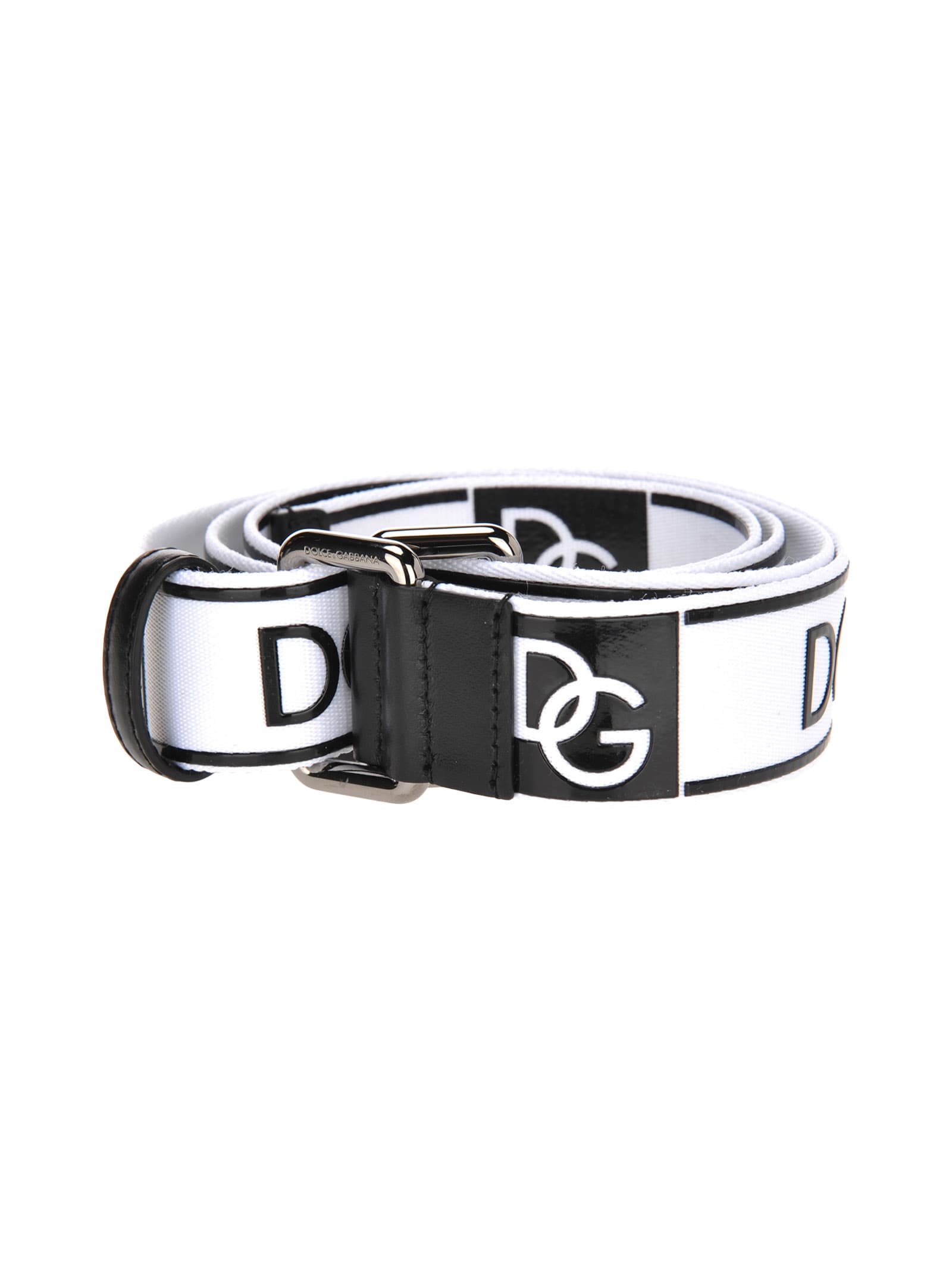 Dolce & Gabbana Dolce&gabbana Fabric Logo Belt - WHITE - 10965779 | italist