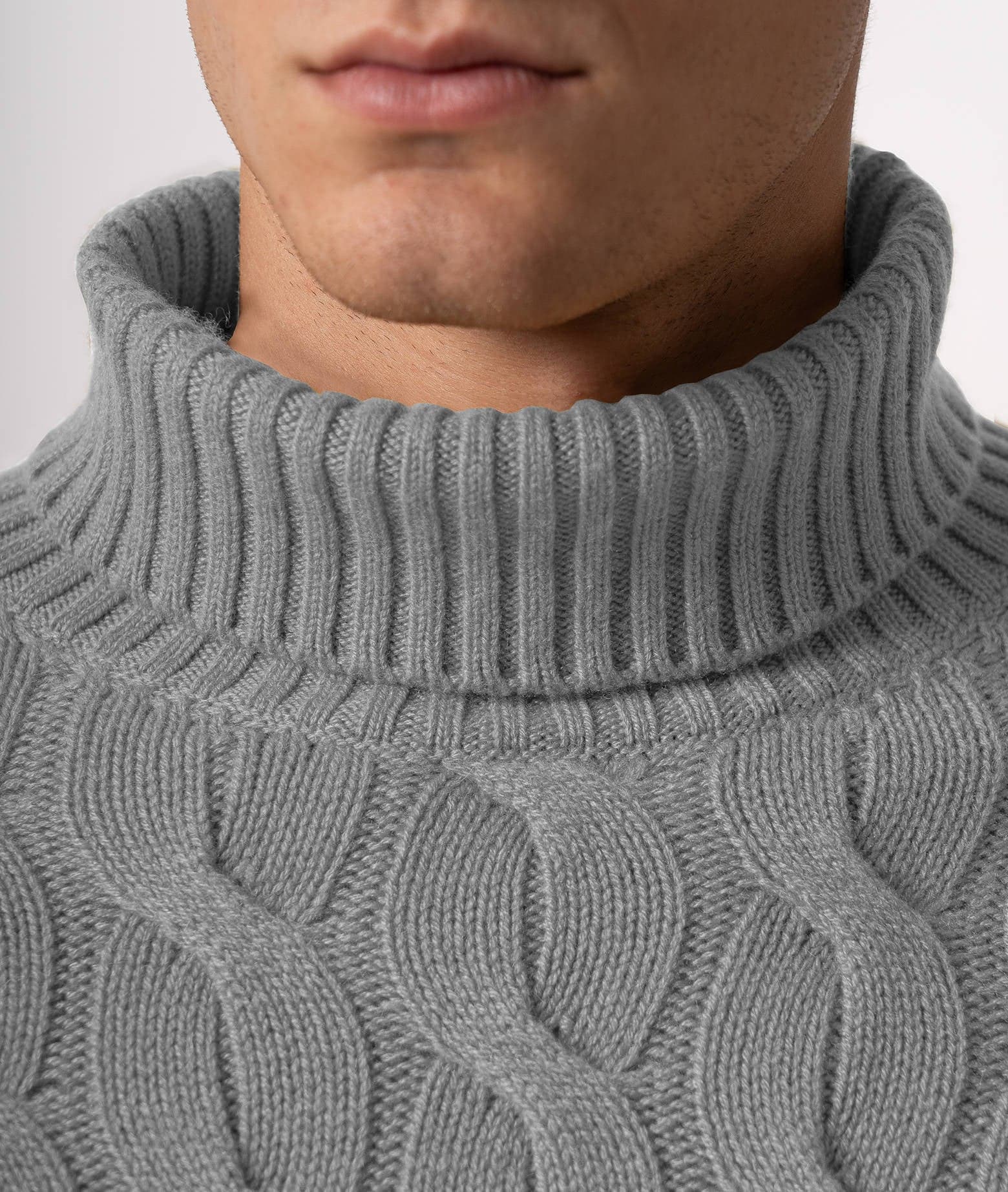 Larusmiani Turtleneck Sweater Col Du Pillon Sweater In Gray