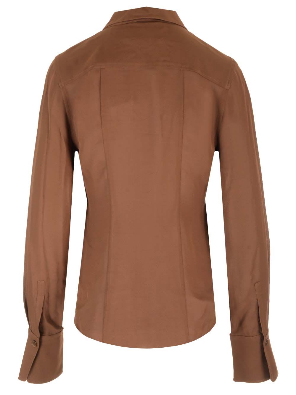 Shop Equipment Lèvalliere Collar Shirt In Marrone