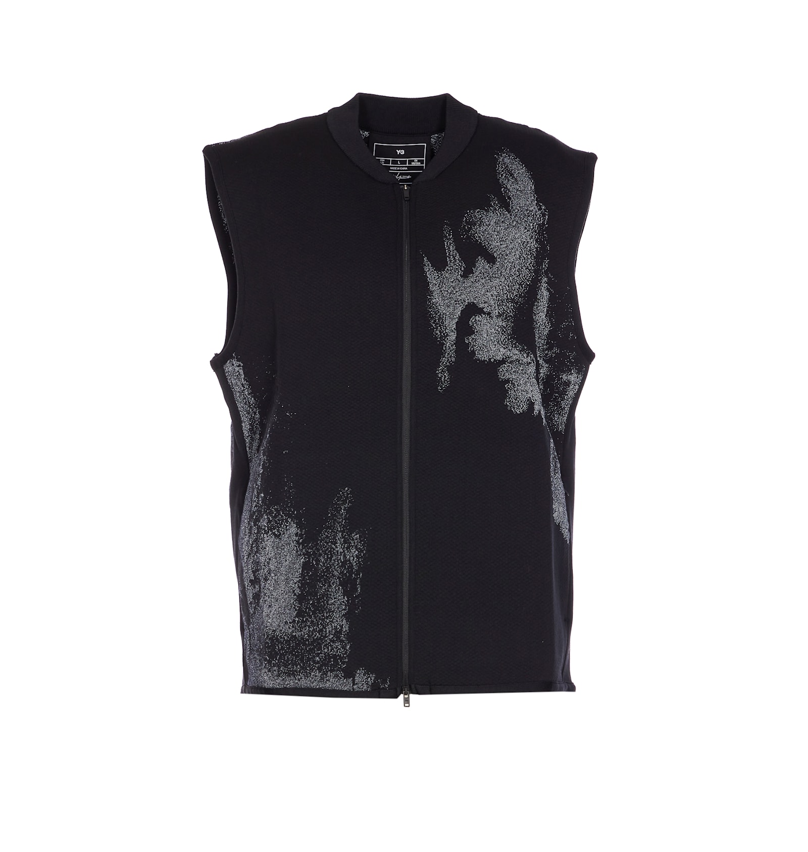Y-3 Running Engineered Zip-up Vest In Black