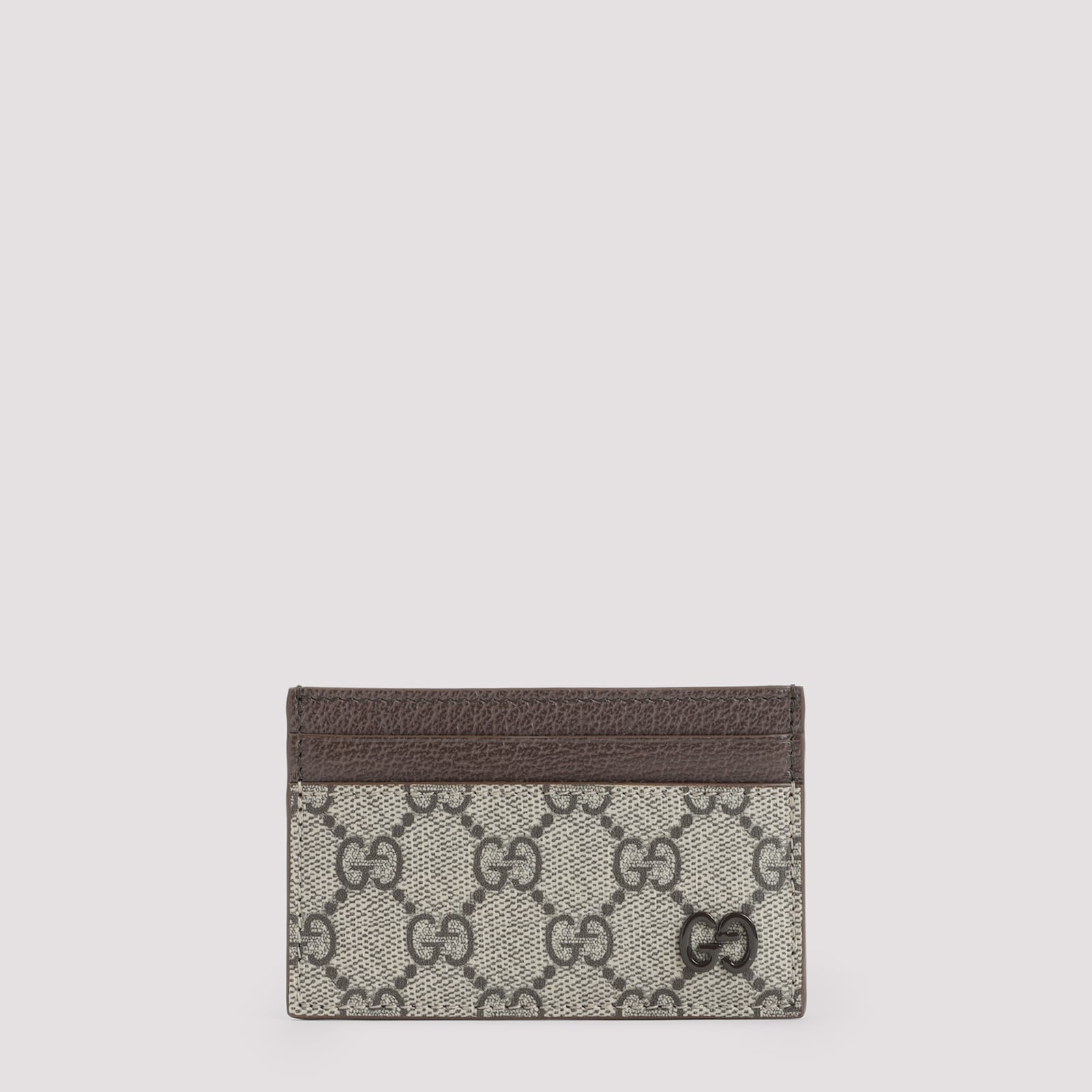 Gucci Men Gg Cardholder With Gg Details In Neutral