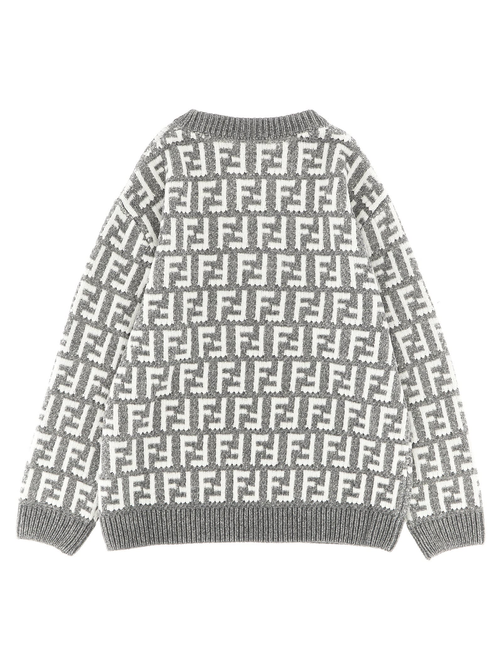 Shop Fendi Ff Sweater In Grigio
