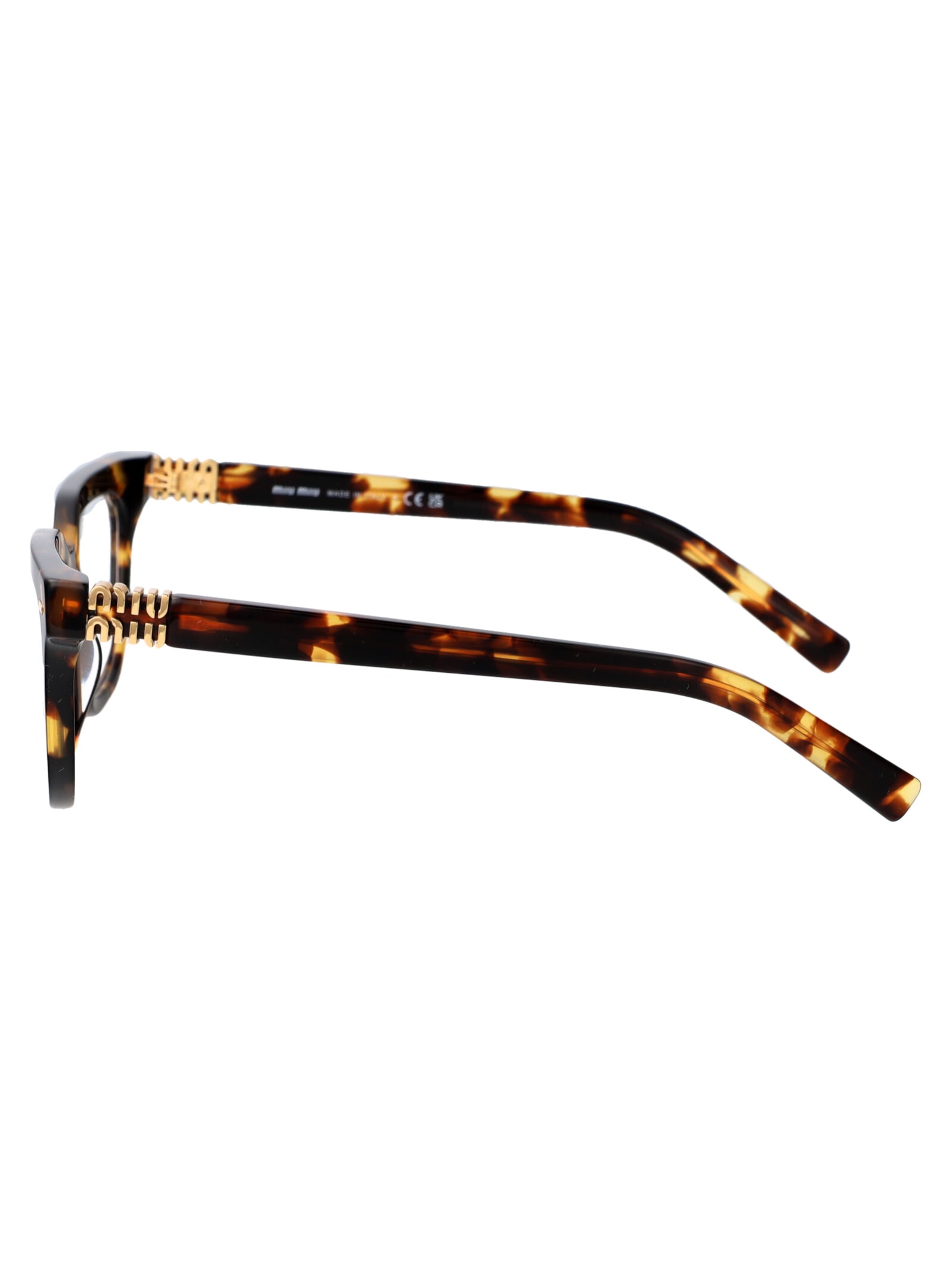 Shop Miu Miu 0mu 07xv Glasses In Vau1o1 Honey Havana