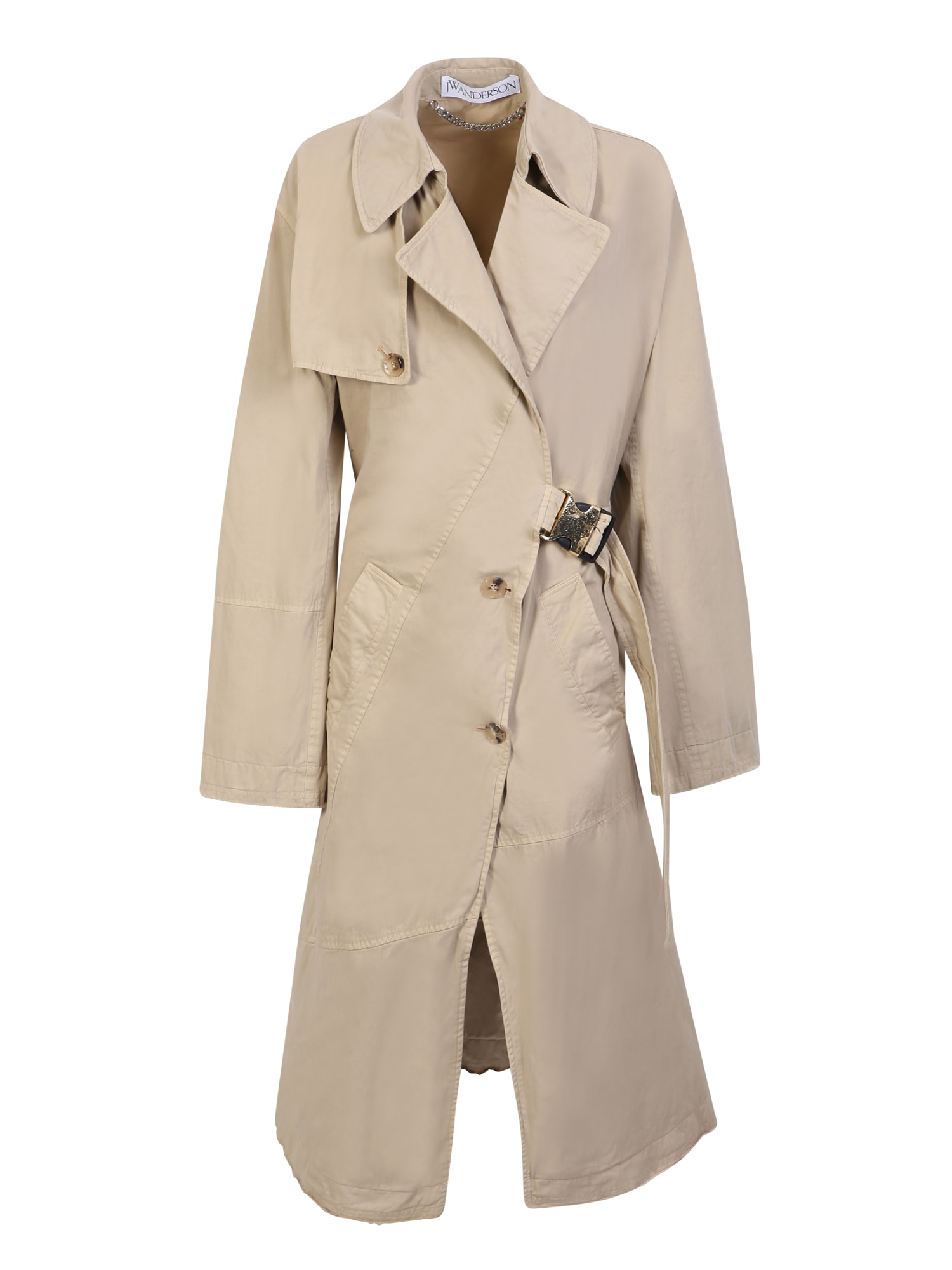 J.W. Anderson Beige Twisted Trench Coat