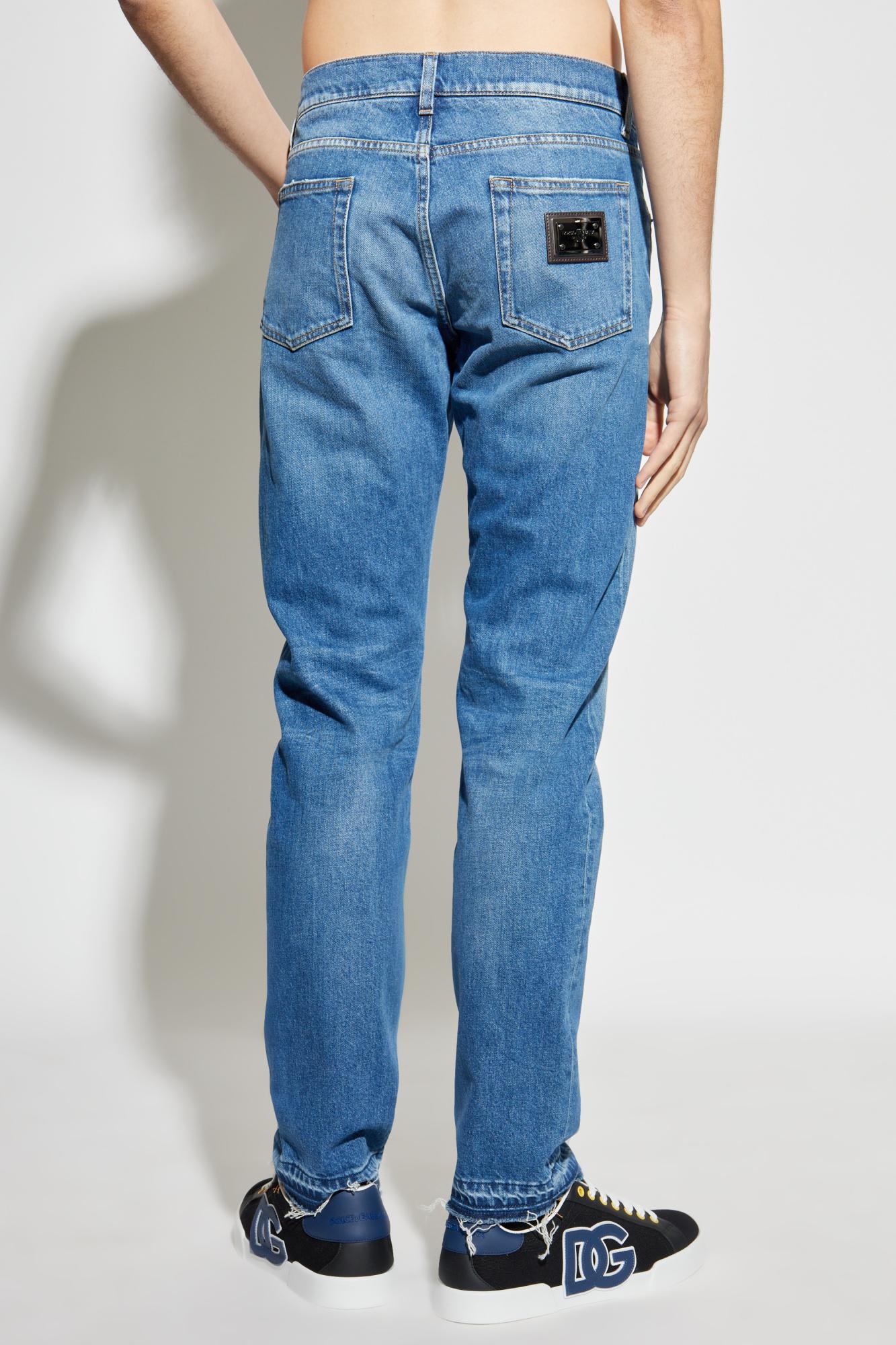 Dolce & Gabbana Slim Jeans In Multi