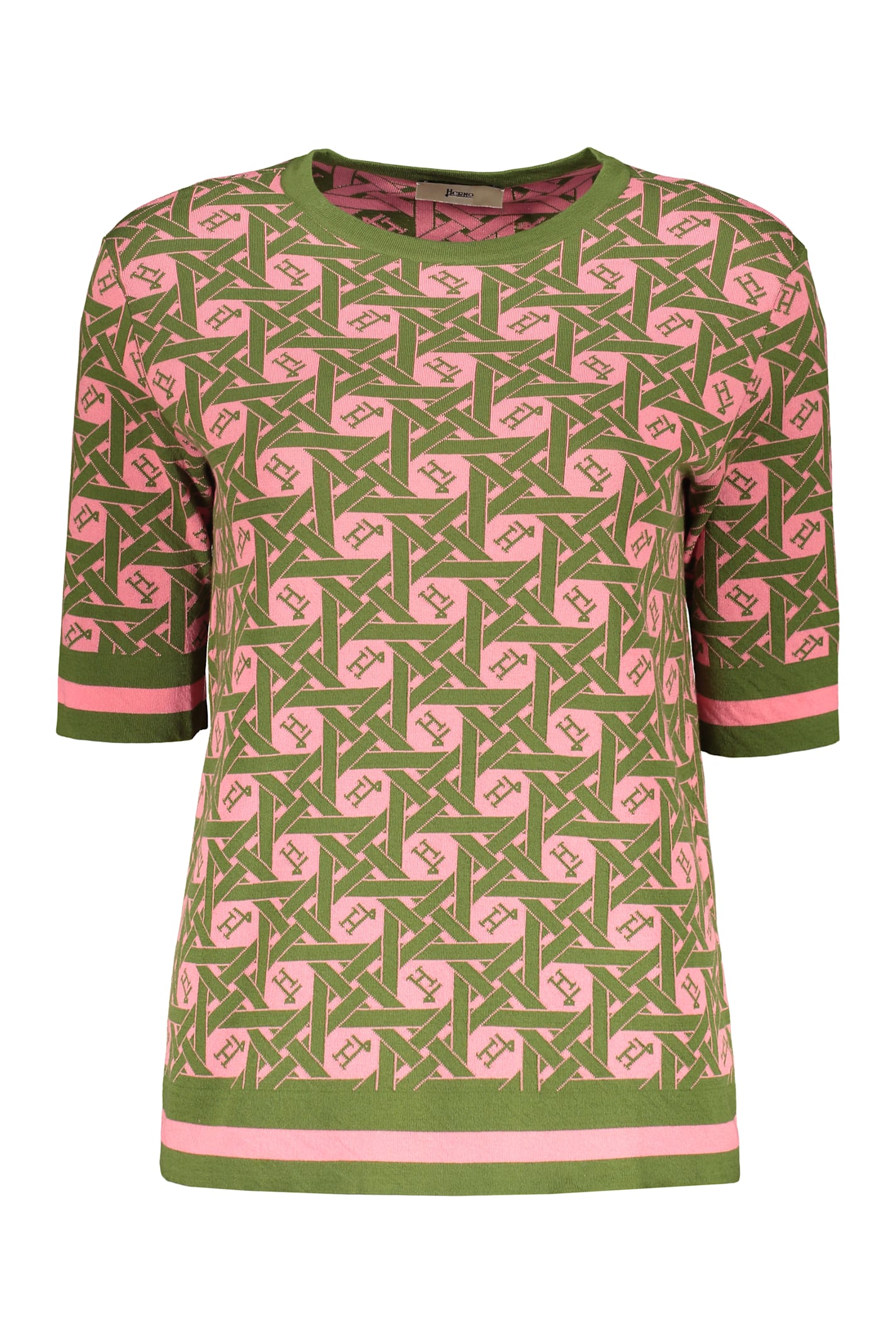 Herno Patterned-jacquard T-shirt