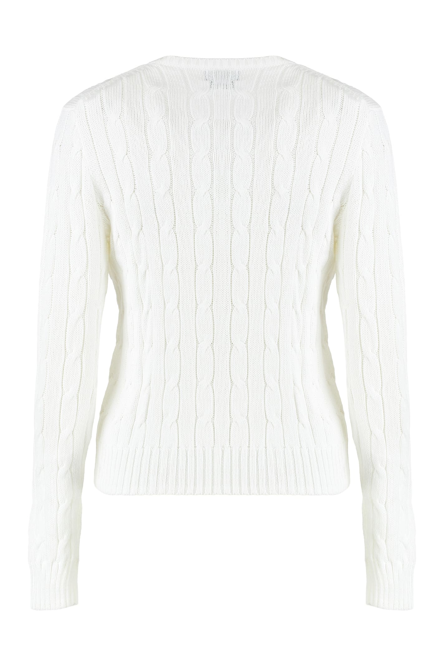 Polo Ralph Lauren Sweater In Cable Knit In White