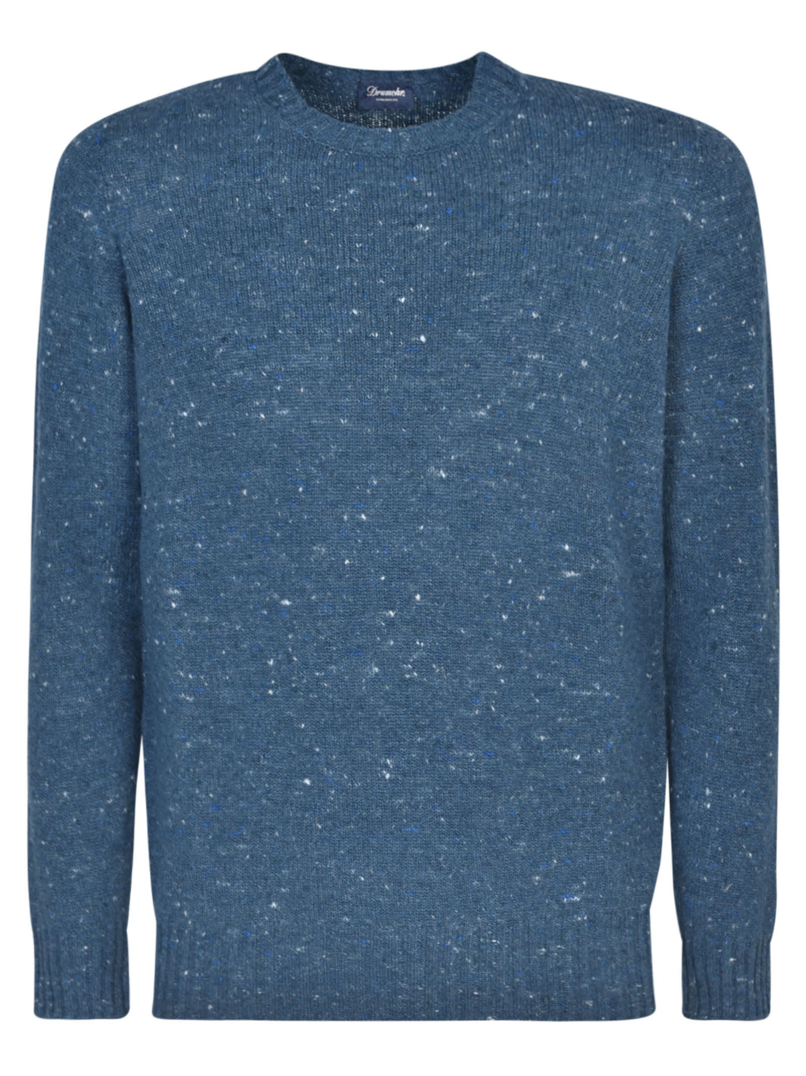 Shop Drumohr Round Neck Sweater Sweater In Blu Avio
